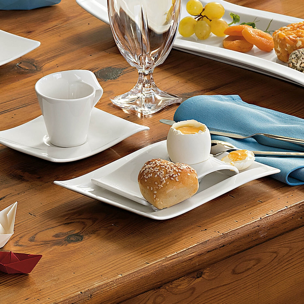 Villeroy & Boch Brotteller »Brotteller NewWave 18 x 15 cm 4er Set weiß«