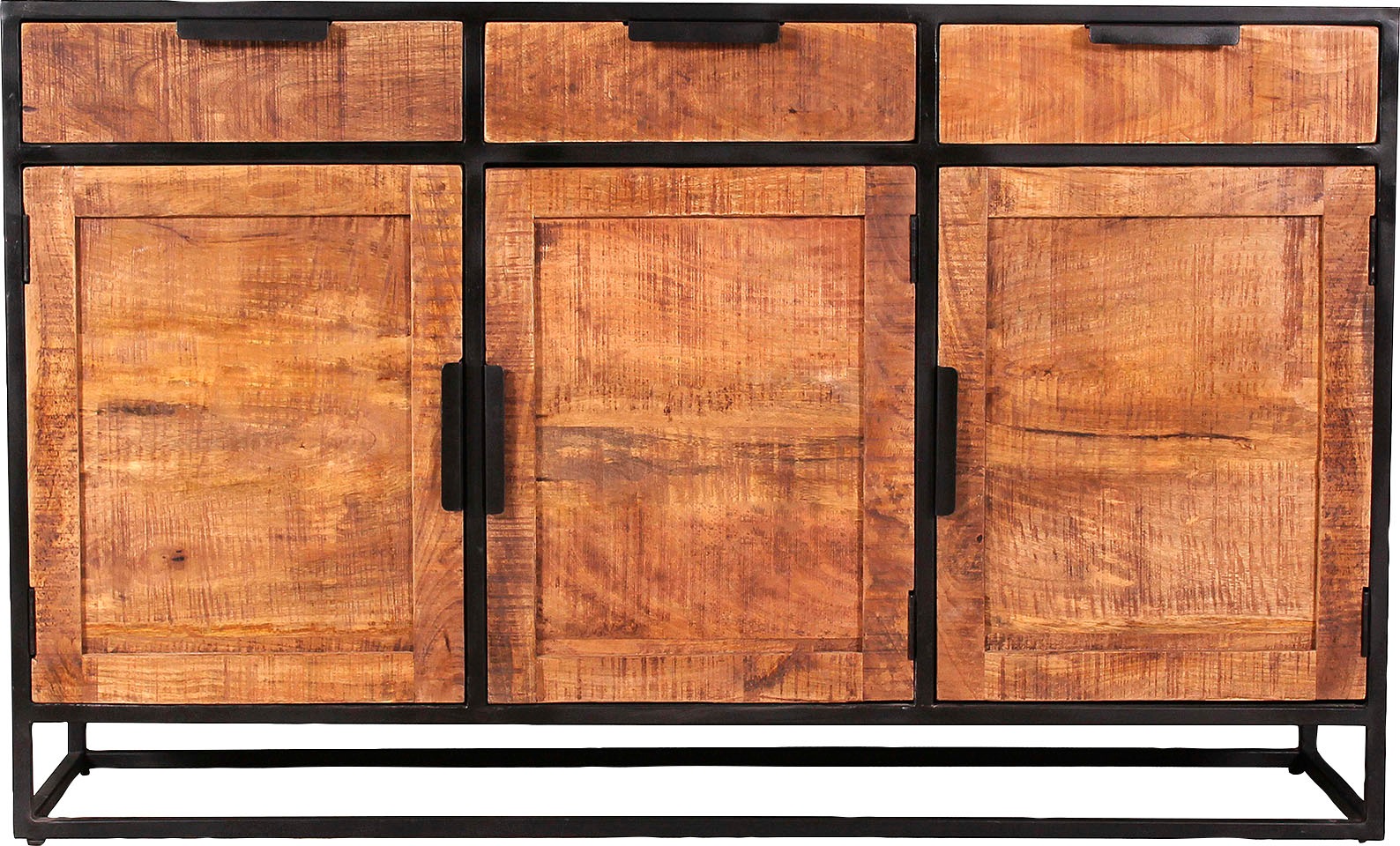 SIT Sideboard, Rahmen und Design-Gestell aus schwarzem Metall