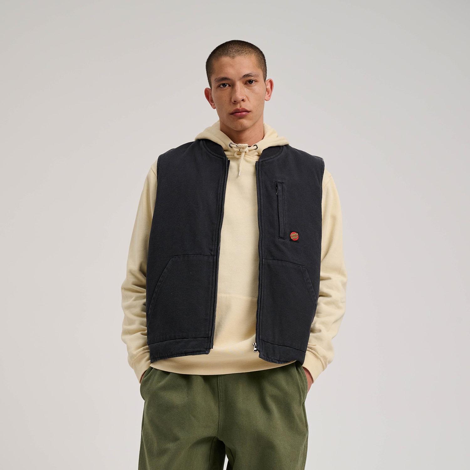 Santa Cruz Steppweste aus Baumwolle, sportlicher Stil günstig online kaufen