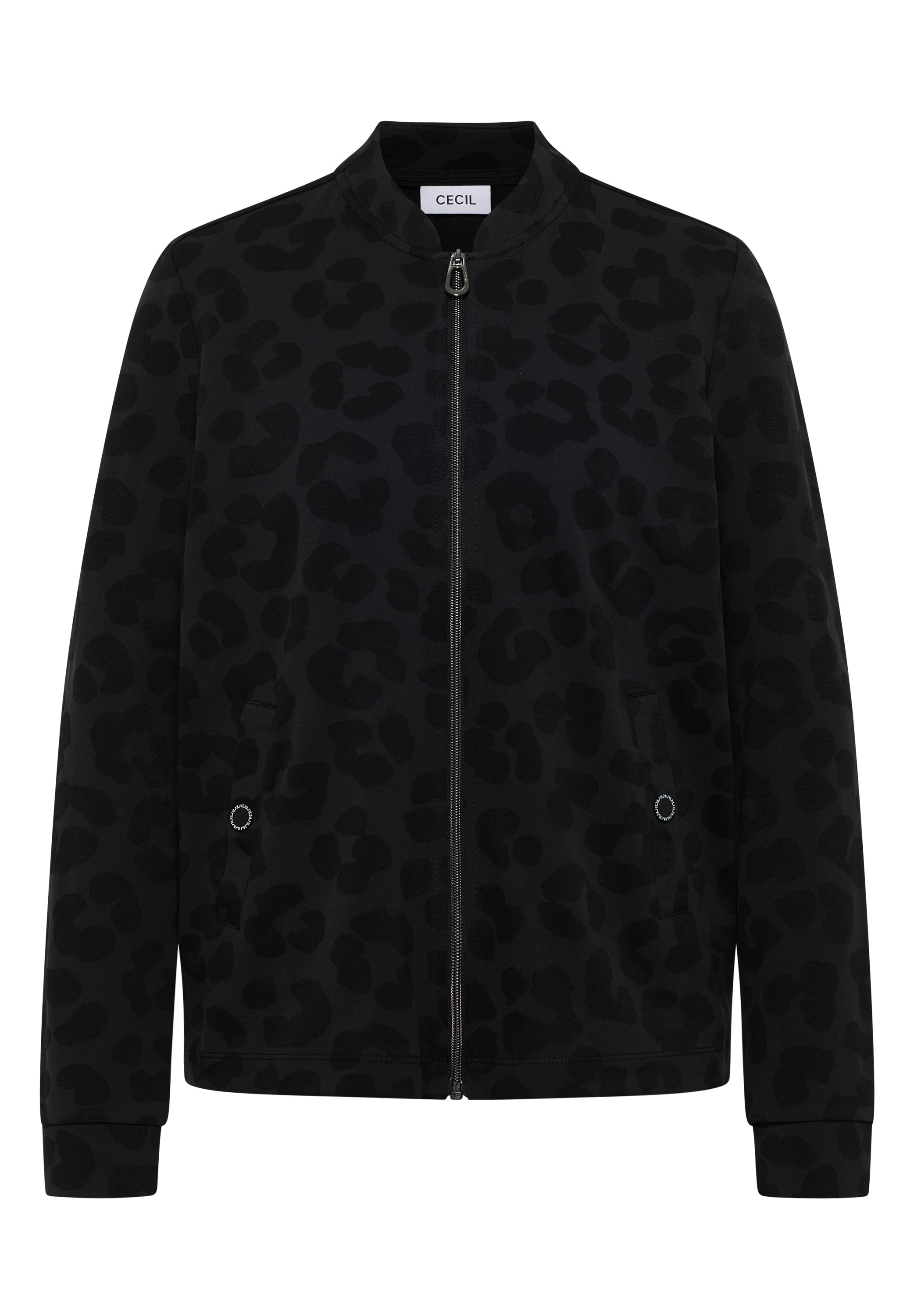 Cecil Jacquardstrickjacke, mit Leomuster