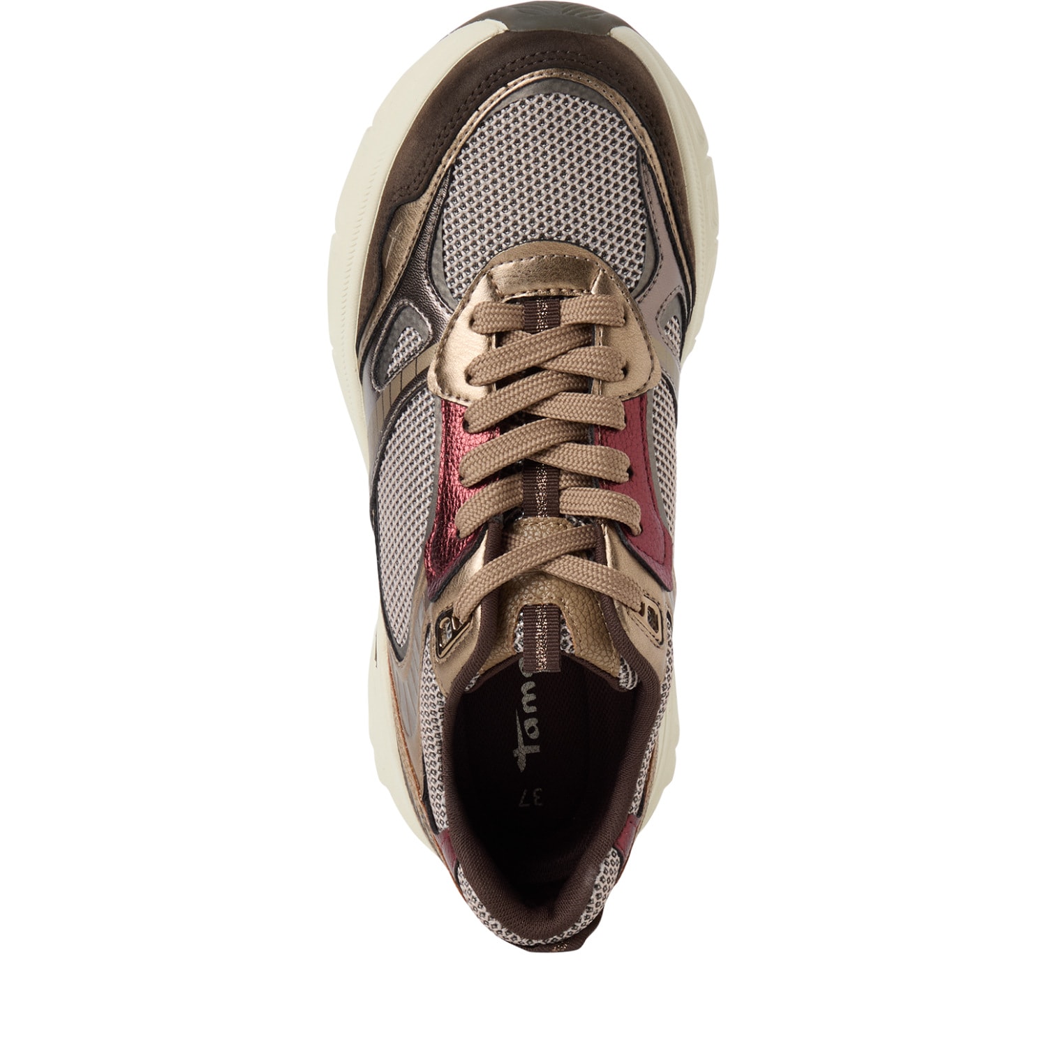 Tamaris Plateausneaker »GREY GLAM«  Freizeitschuh, Halbschuh, Keilsneaker im angesagtem Metallic-Look
