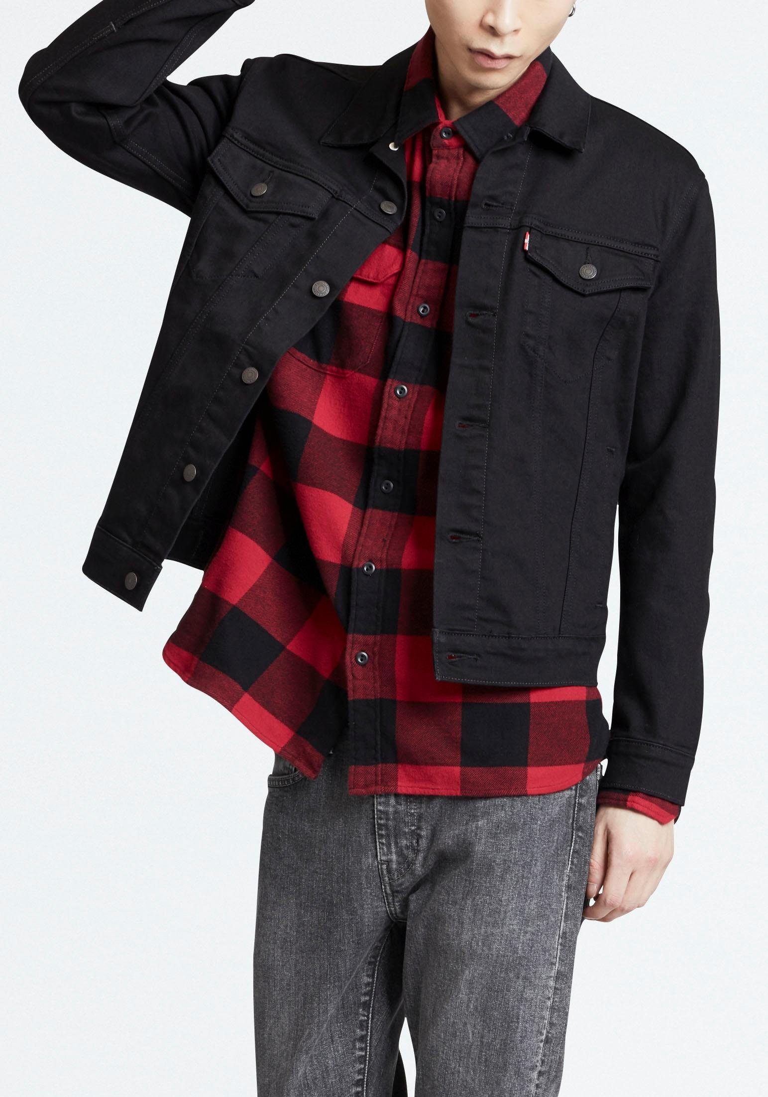 Thumbnail - Levis Jeansjacke "VINTAGE FIT TRUCKER JKT" ohne Kapuze mit Knopfleiste