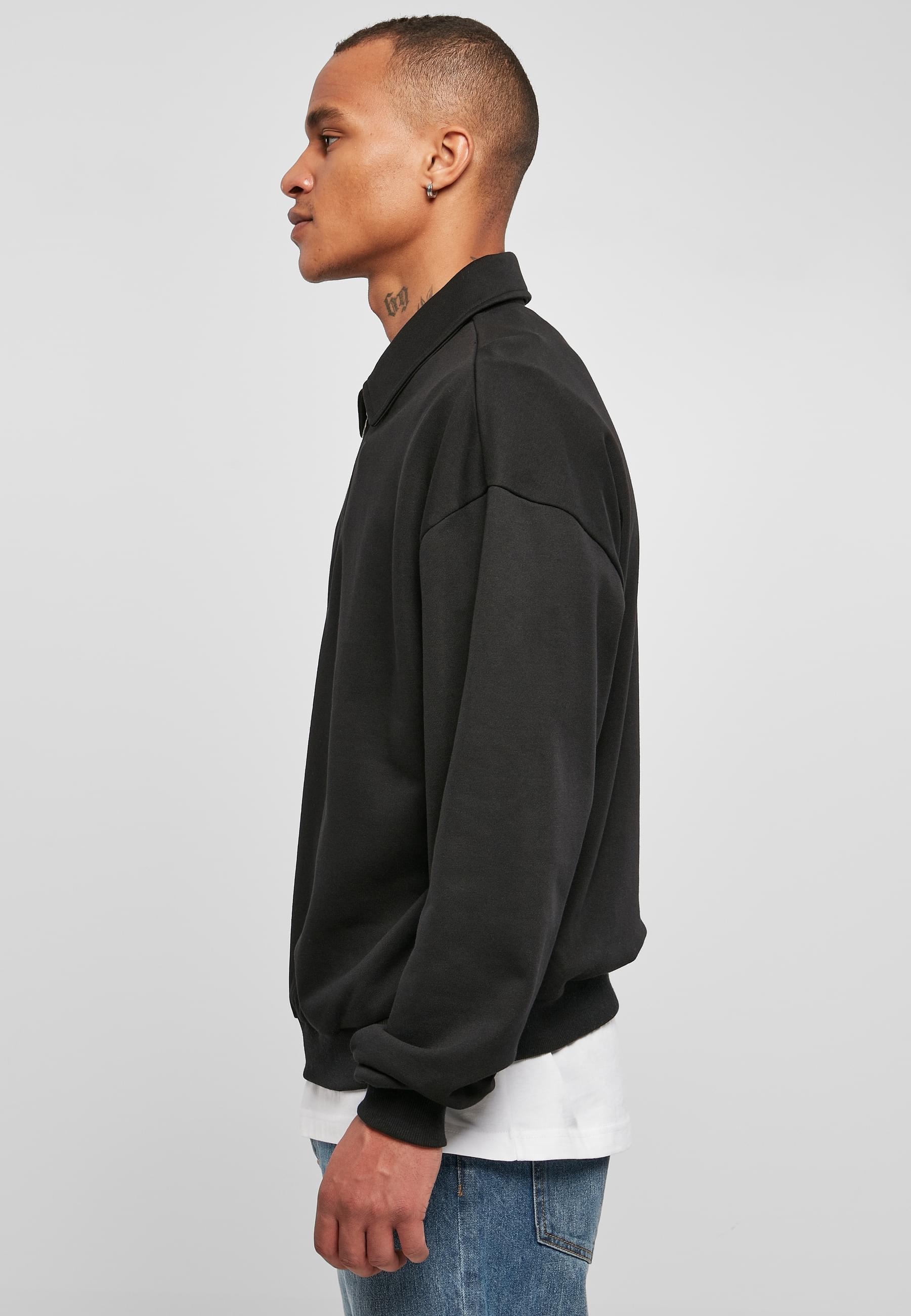 URBAN CLASSICS Rundhalspullover »Urban Classics Herren Shirt Collar Crew«, (1 tlg.)