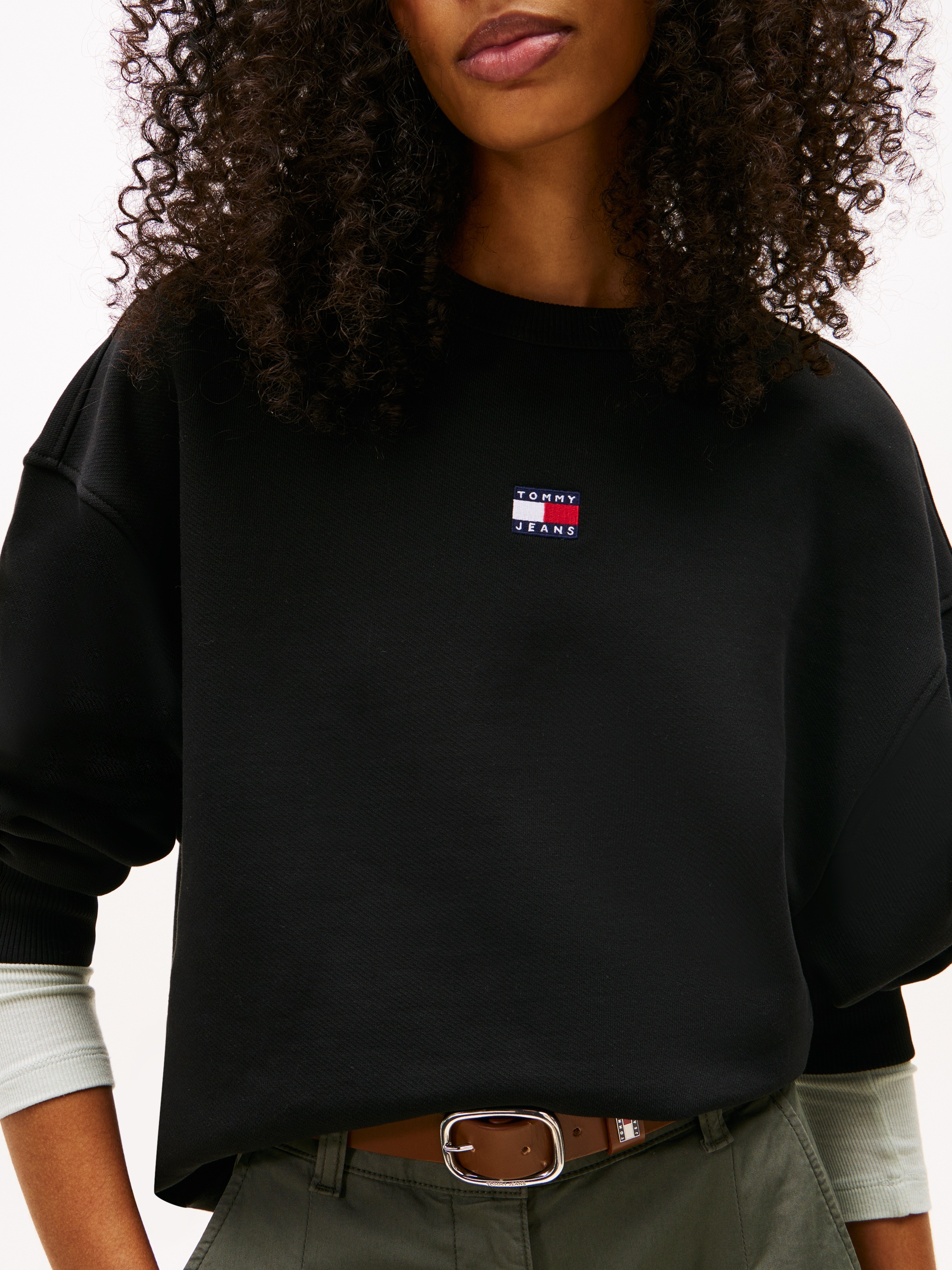 Tommy Jeans Sweatshirt "Sweatshirt TJW BXY BADGE" mit Dropshoulder-Design u günstig online kaufen