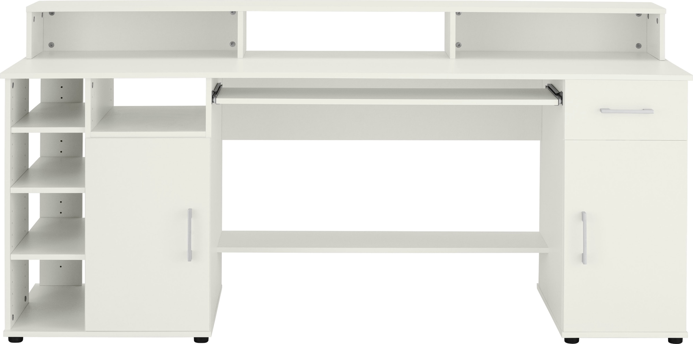 VOGL Möbelfabrik Schreibtisch "Tim mit Monitoraufsatz, Tastaturauszug & Tow günstig online kaufen