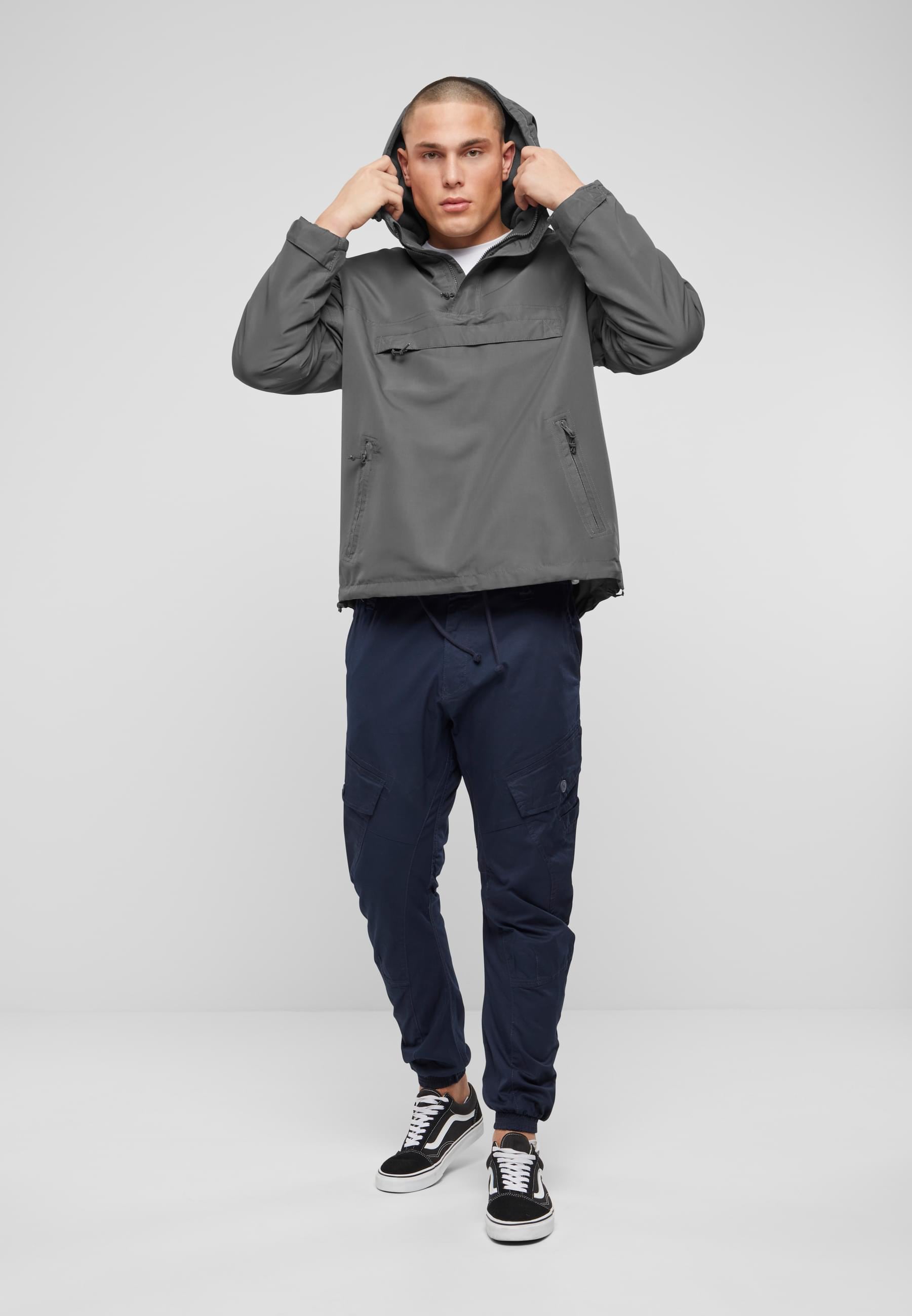 Brandit Anorak »Brandit Herren Fleece Pull Over Windbreaker«, (1 St.), mit Kapuze