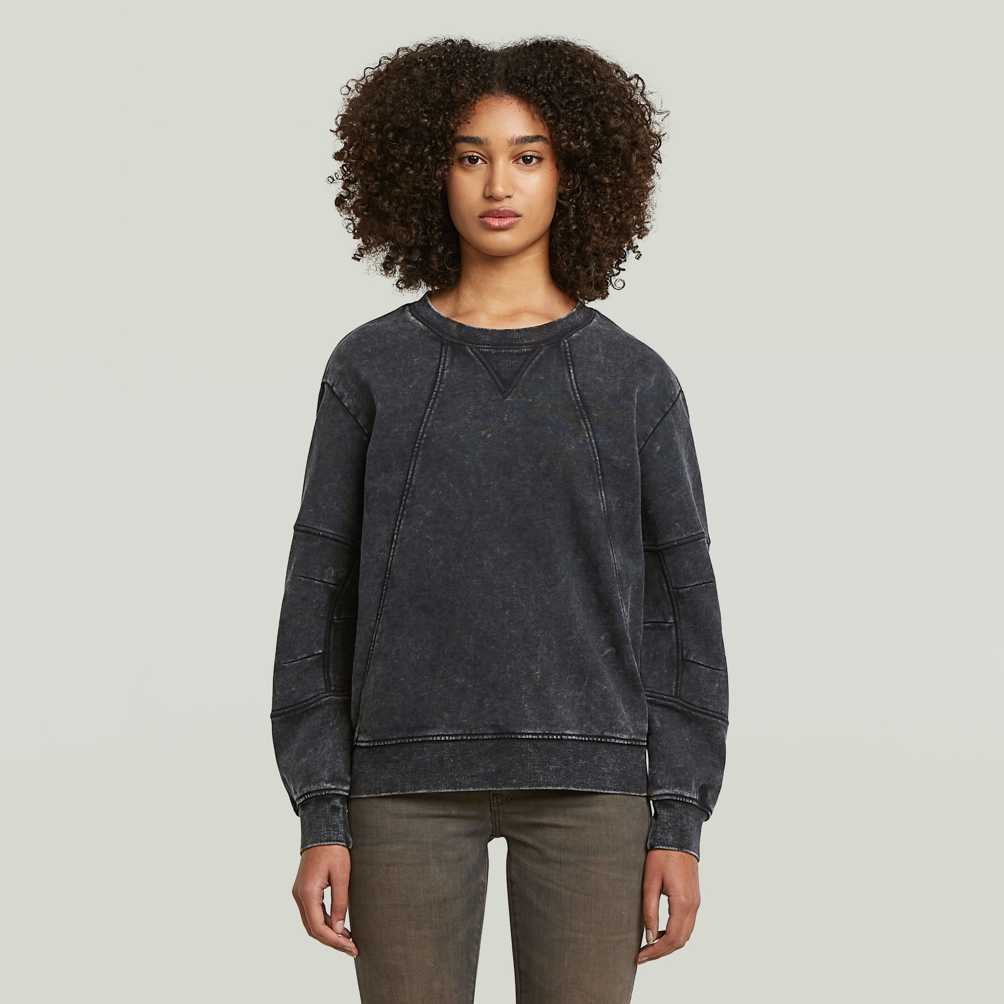 G-STAR Sweatshirt "Washed 3D Sleeve A line", in Rundhalsform günstig online kaufen