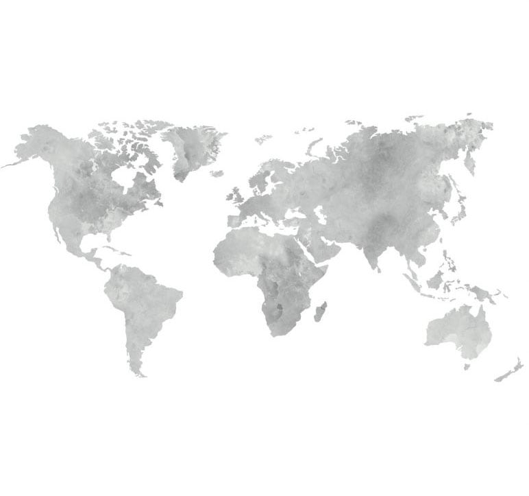 Wandtattoo »5 Bilderrahmen Weltkarte Grau«, (1 St.), selbstklebend, entfernbar