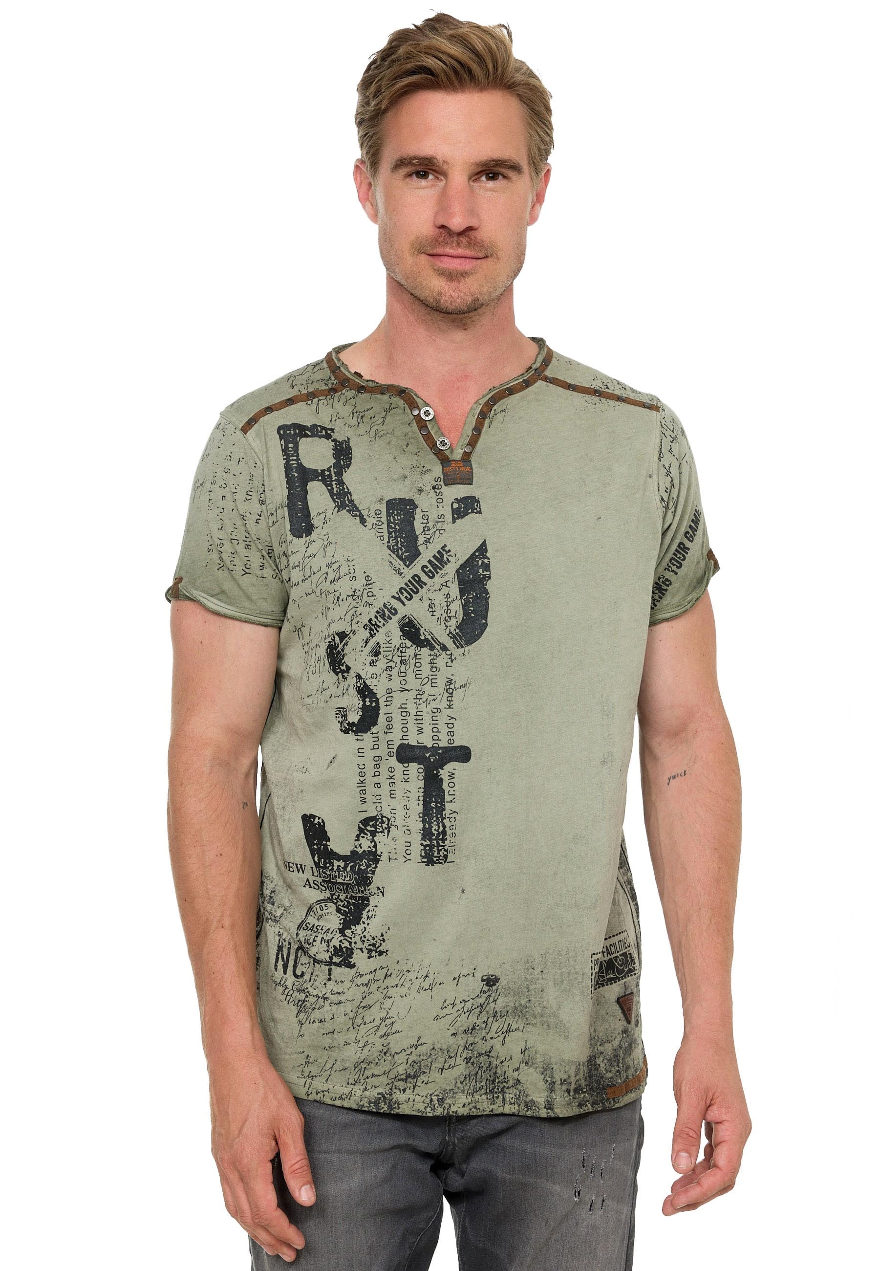 ▷ für im | Neal Used-Look BAUR T-Shirt, Rusty