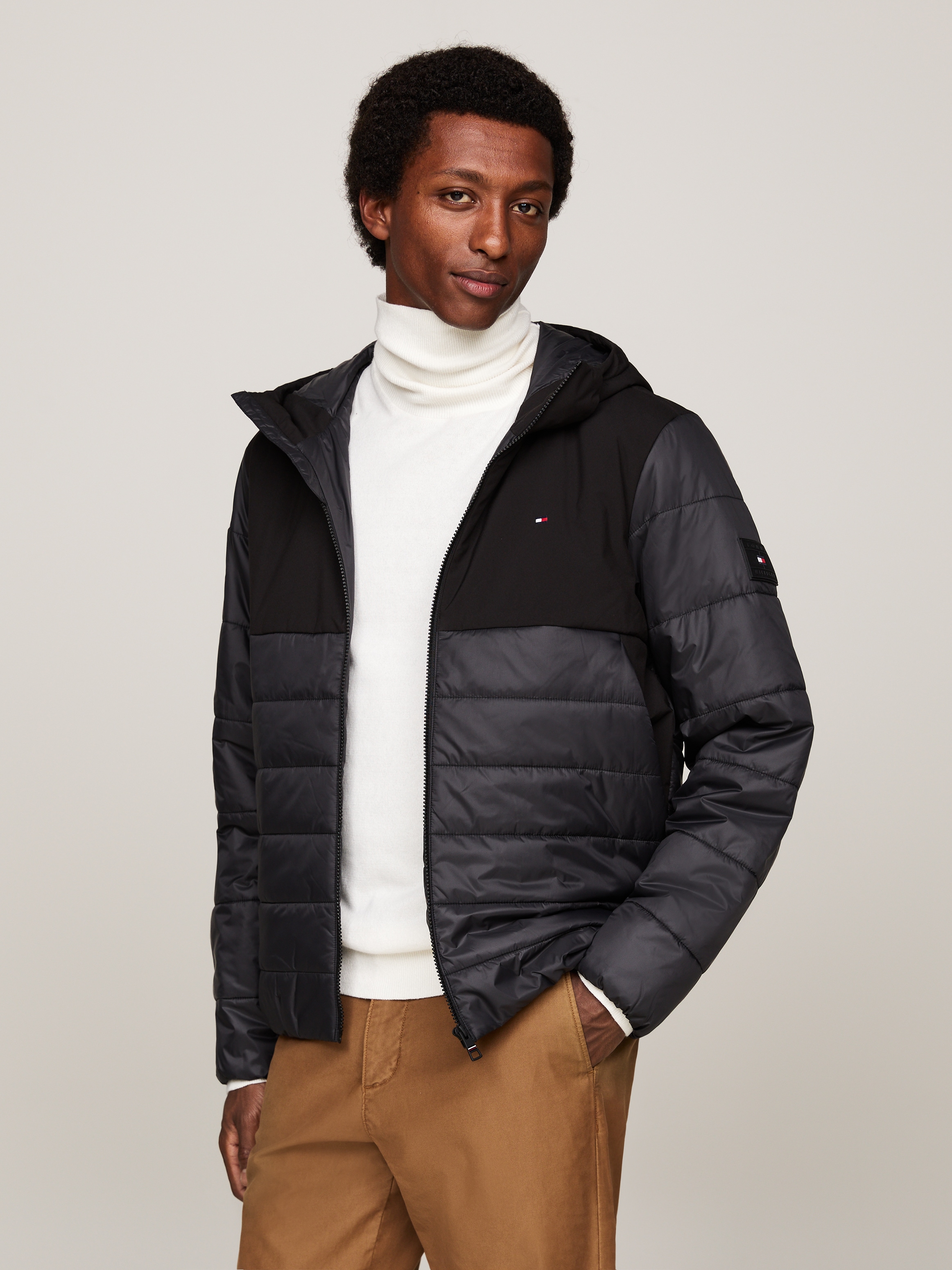 Black hilfiger jacket online