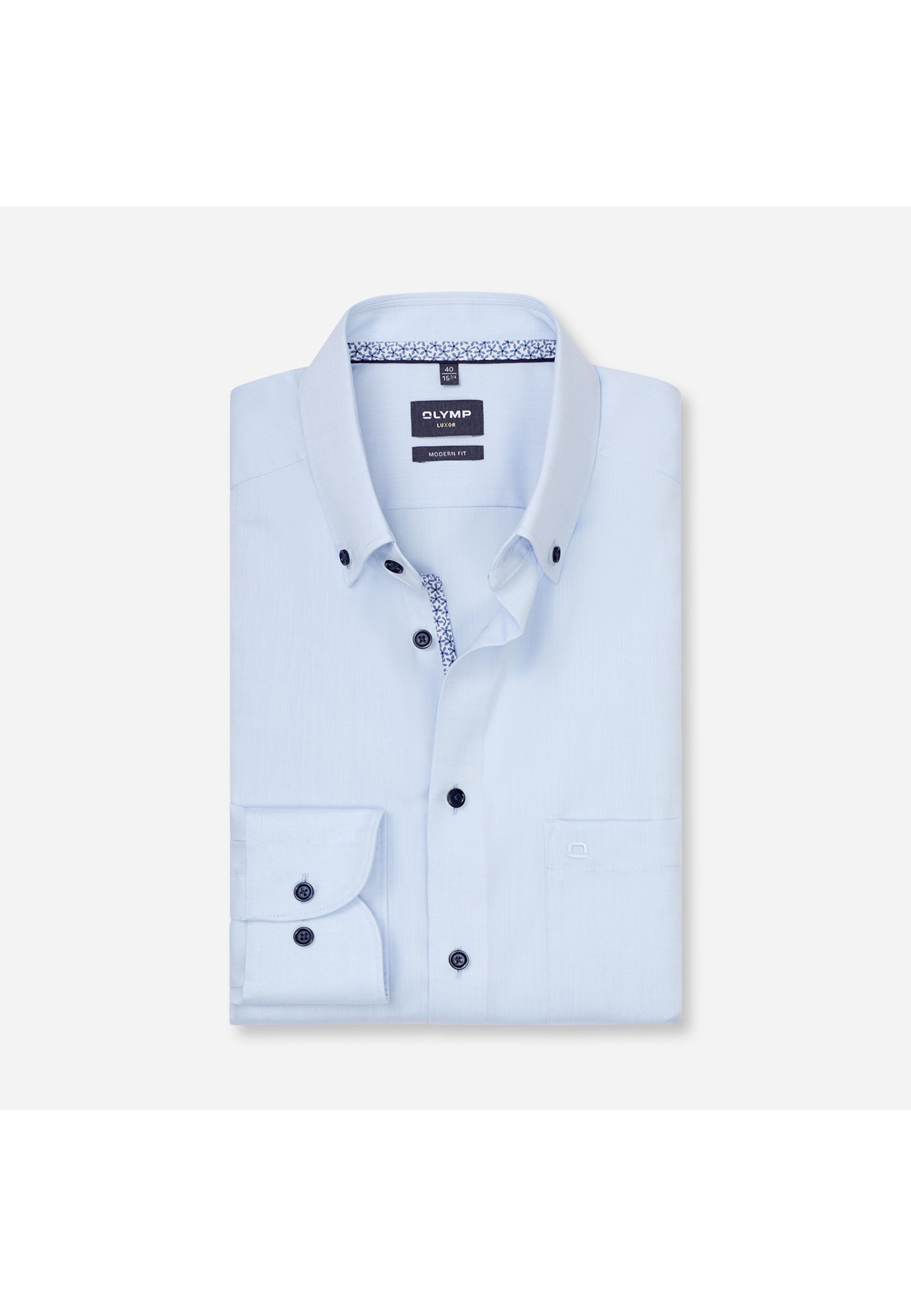 OLYMP Luxor Button-down Shirt Blue 39 5