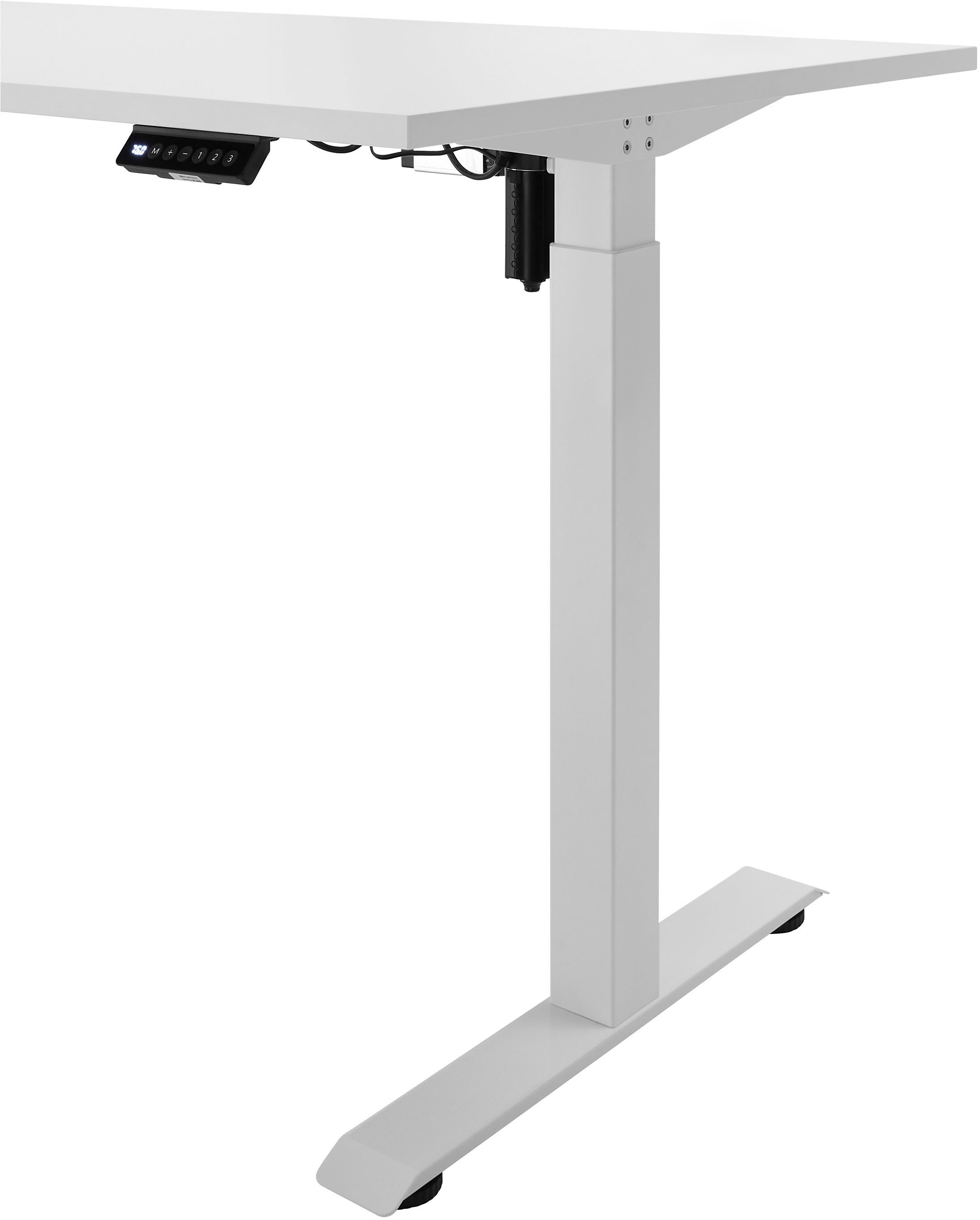BEGA OFFICE Schreibtisch, (2 St.), Breite 137 cm, stufenlos höhenverstellbar 74-117 cm