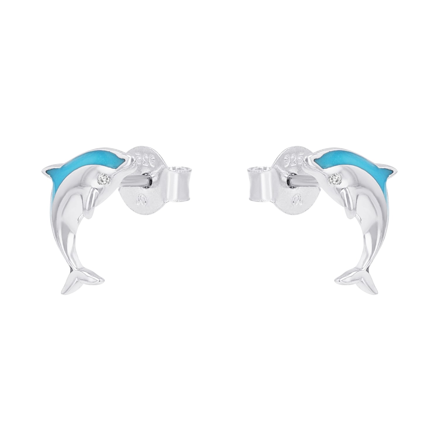 Prinzessin Lillifee Paar Ohrstecker »Delfin-Optik, 2039765«, mit Zirkonia (synth.)