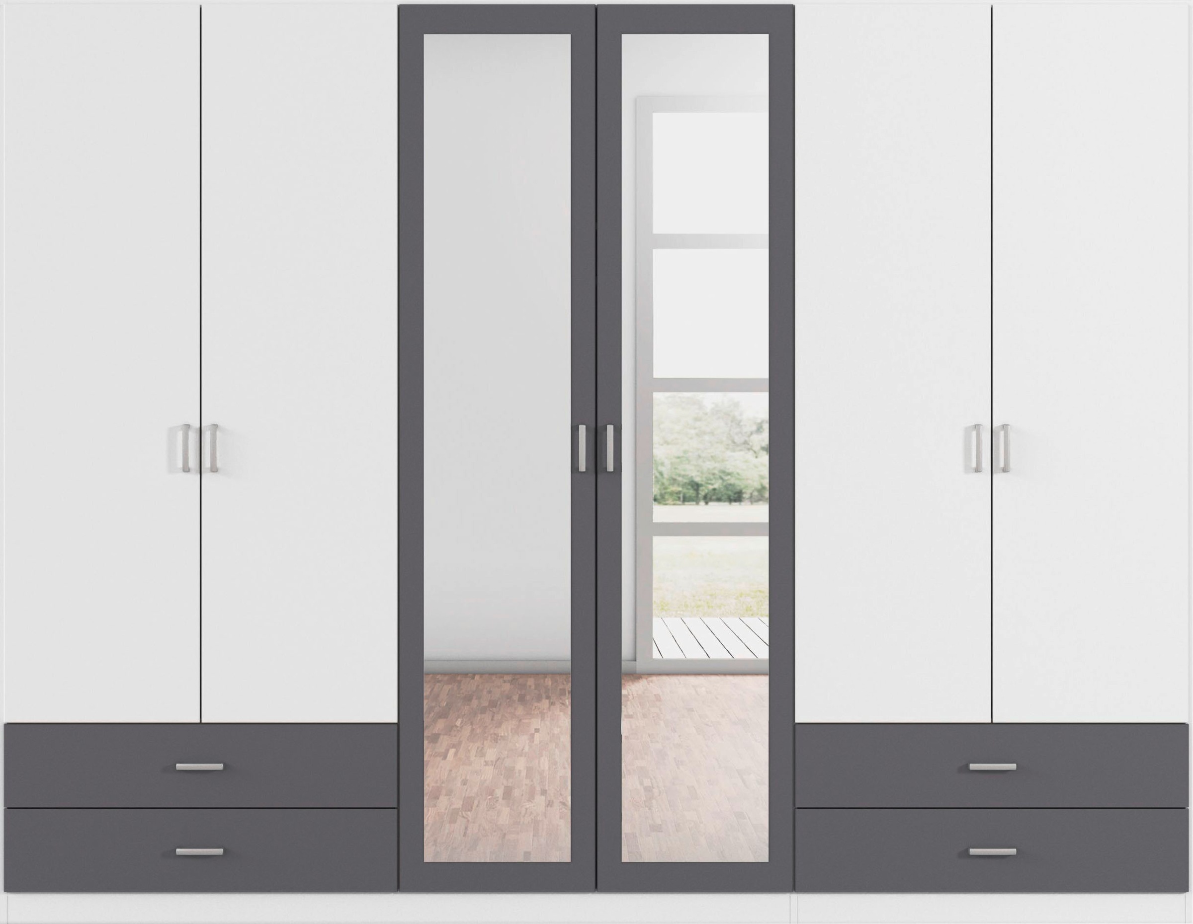 rauch Drehtürenschrank »Borbona«, Kleiderschrank Schrank Garderobe Wäscheschrank BORBONA in 2 Breiten