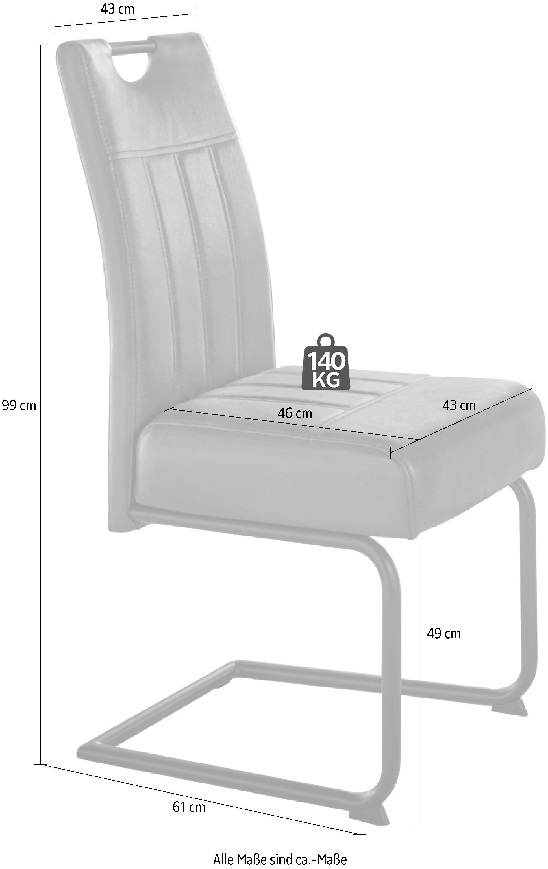 HELA Esszimmerstuhl »Betty«, (Set), 4 St., Microfaser, 2 oder 4 Stück, mit Federkern Polsterung