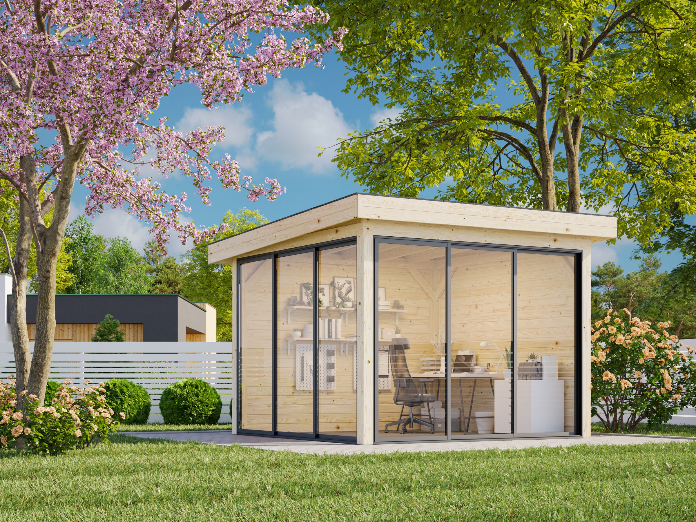 Palmako Gartenhaus »Lenna 8,3 m², Set 401 Slide«