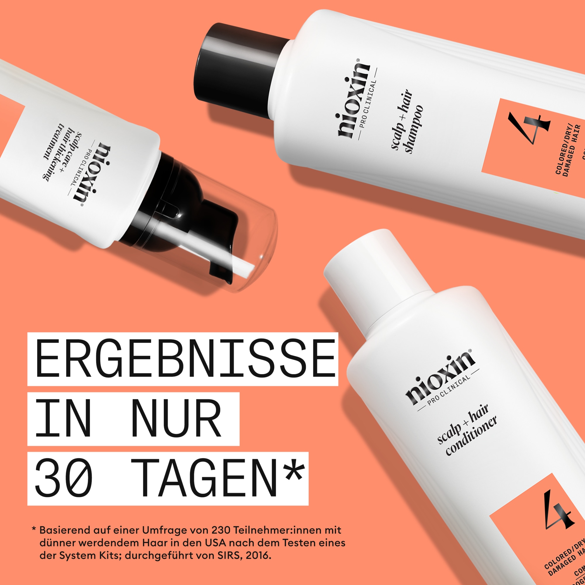 Nioxin Haarshampoo »NIOXIN SCALP + HAIR SYSTEM 4 SHAMPOO« nährend & reinigend für sichtbar dünner werdendes Haar