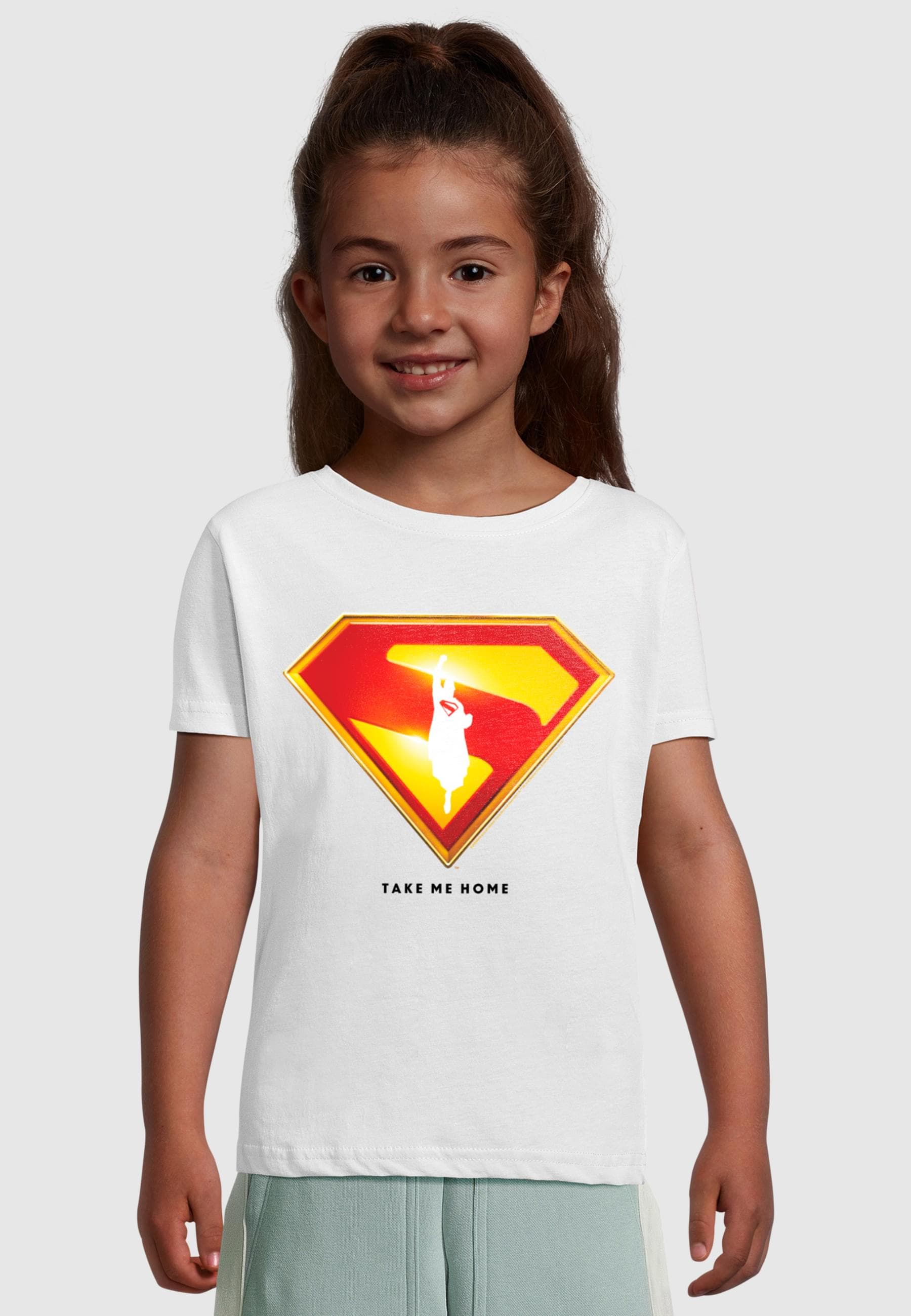 ABSOLUTE CULT T-Shirt »ABSOLUTE CULT Girls Superman Logo Take Me Home Short Sleeve Tee«, (1 tlg.)