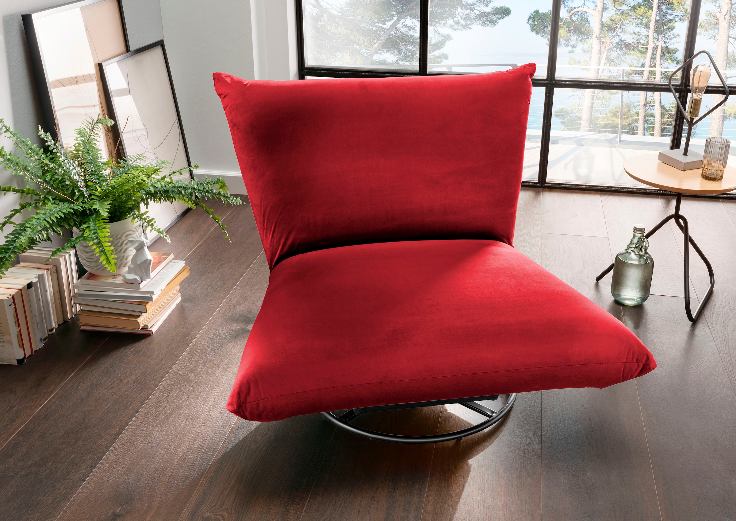 Home affaire Drehsessel "Cremona" 360 drehbar mit Metallfuß günstig online kaufen