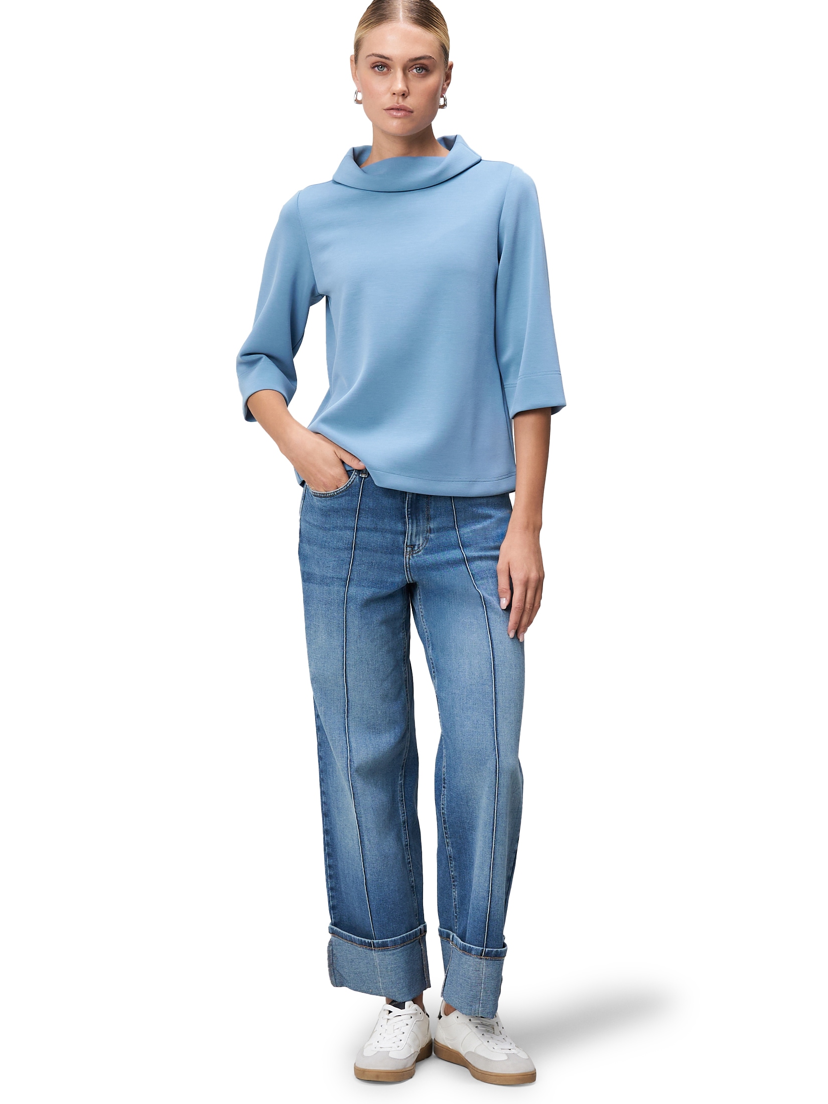 Zero Sweatshirt »Damen mit weitem Rollkragen«, Plain/ohne Details
