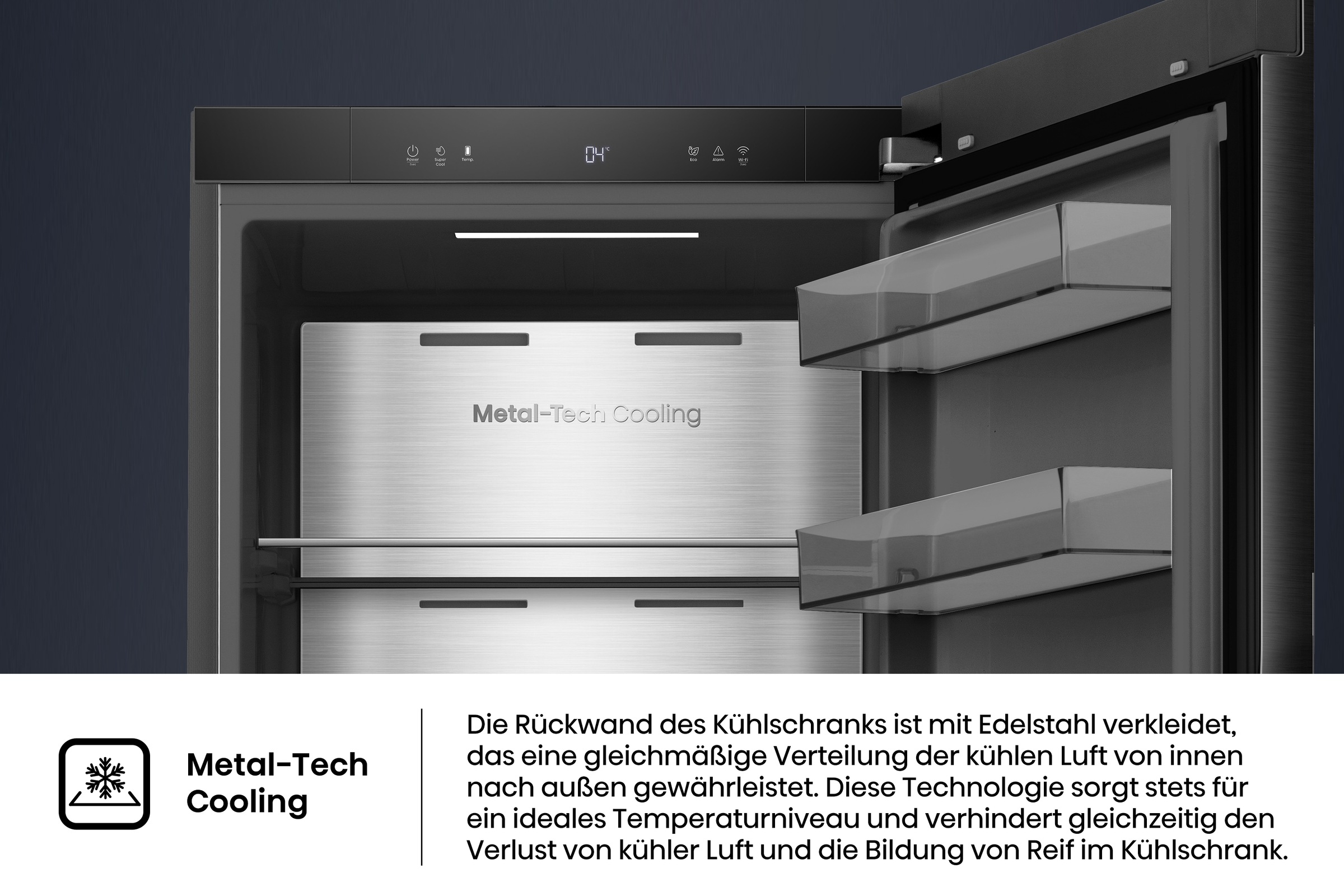 Hisense Kühlschrank »RL5K370GSFC1« 185,6 cm hoch 59,5 cm breit MetalCooling