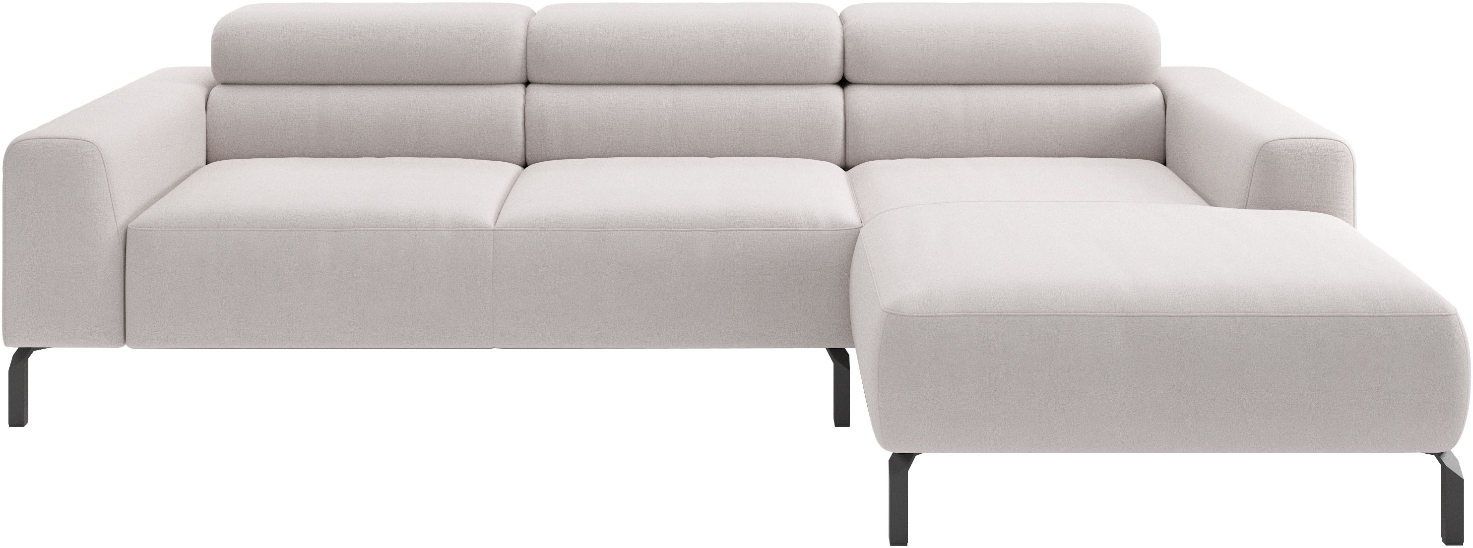 Home affaire Ecksofa "Ecksofa, L-Form, incl. Kopfteilverstellung, Breite 258 cm" wahlweise elektrische Sitztiefenverstellung