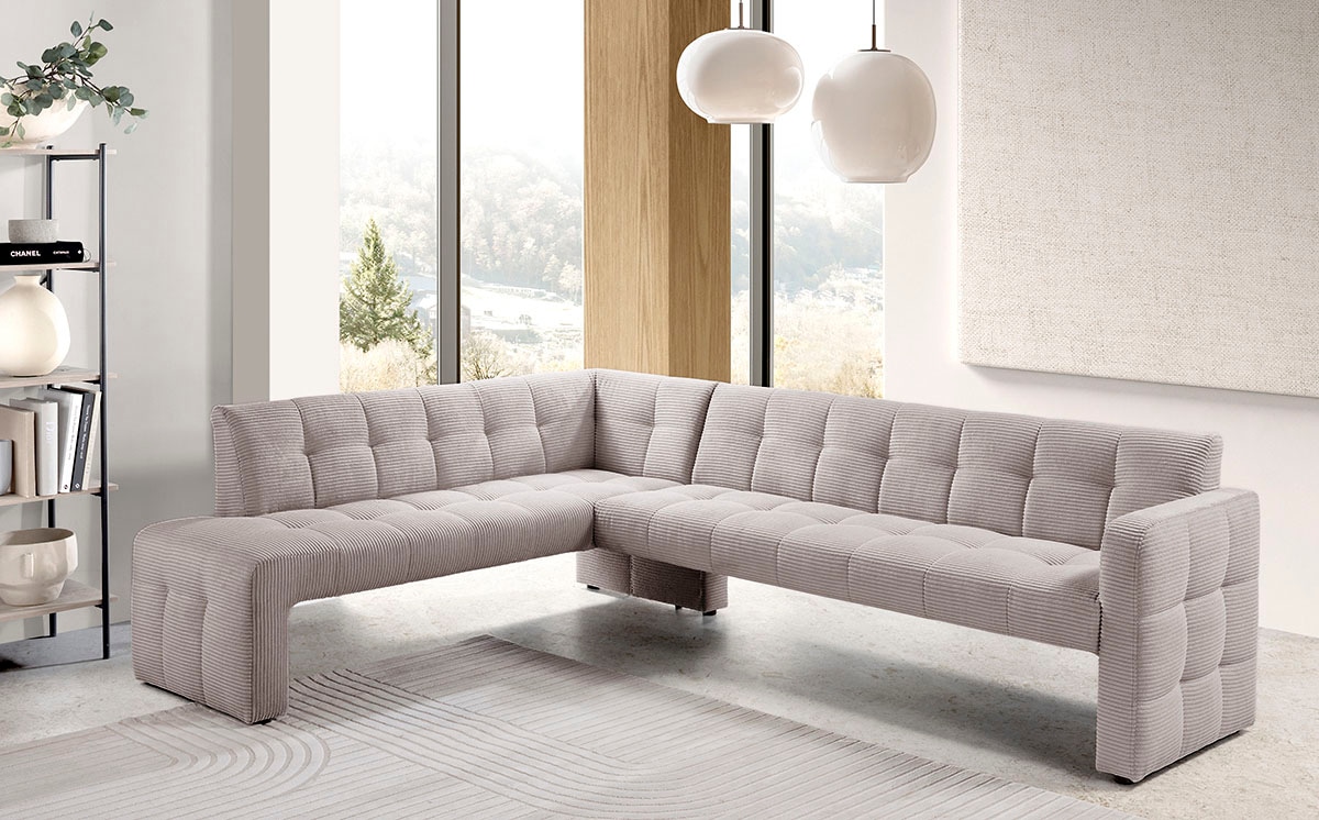 exxpo - sofa fashion Essbank »Barista, bequem und elegant, hohe Bodenfreiheit«, Eckbank Barista bequem und elegant, hochwertige Detailverarbeitung