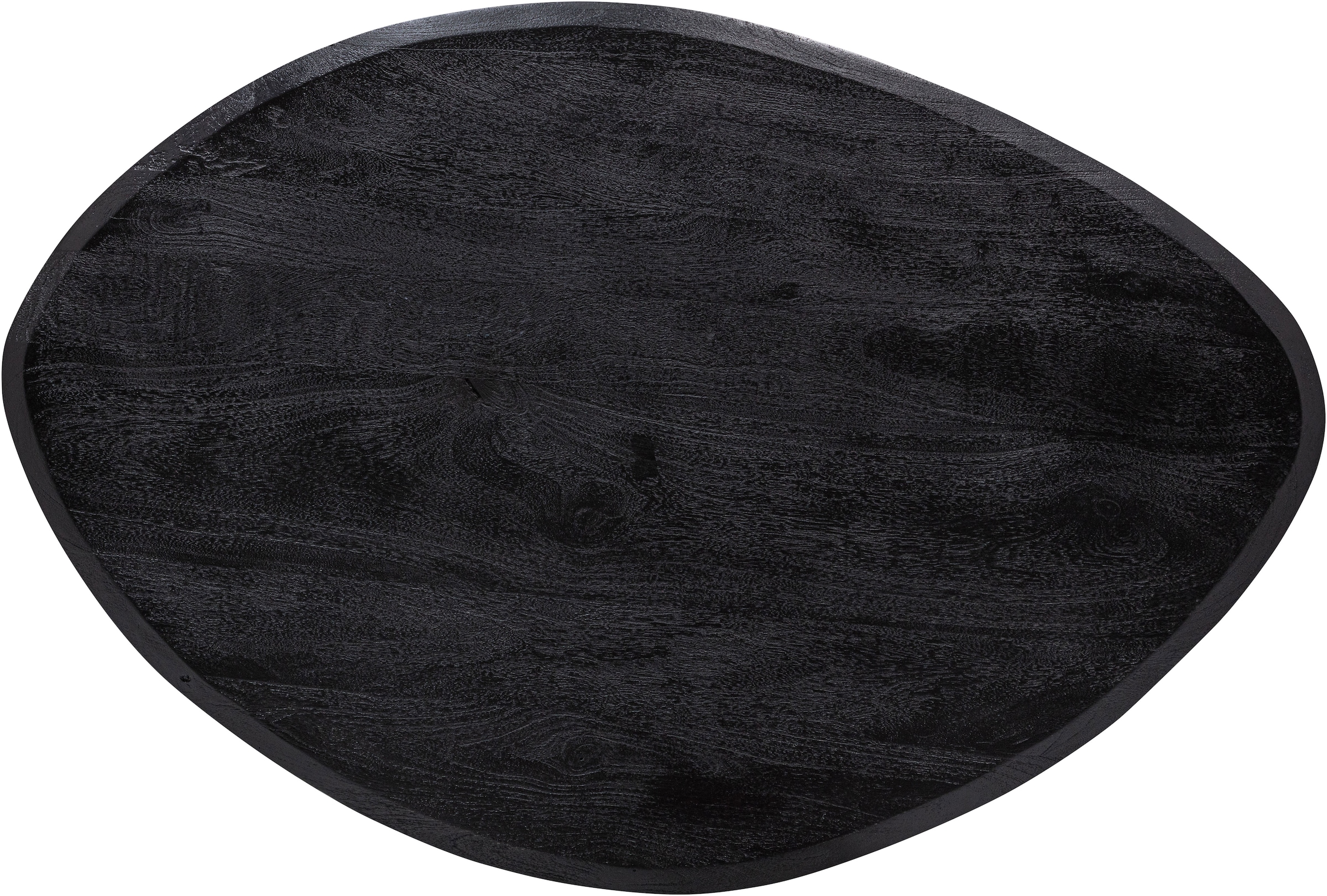 WOOOD Couchtisch »Posture aus Mangoholz mit organischer Platte und Standfuß 120x80x47 cm« Tragkraft 15 kg, Standfuß Ø 19–39 cm, Plattendicke 3 cm