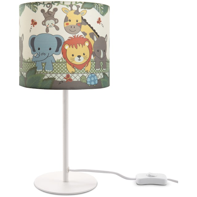 Paco Home Tischleuchte »Diamond 634«, 1 flammig-flammig, Kinderlampe LED Kinderzimmer  Lampe Dschungel-Tiere, Tischleuchte E14 | BAUR