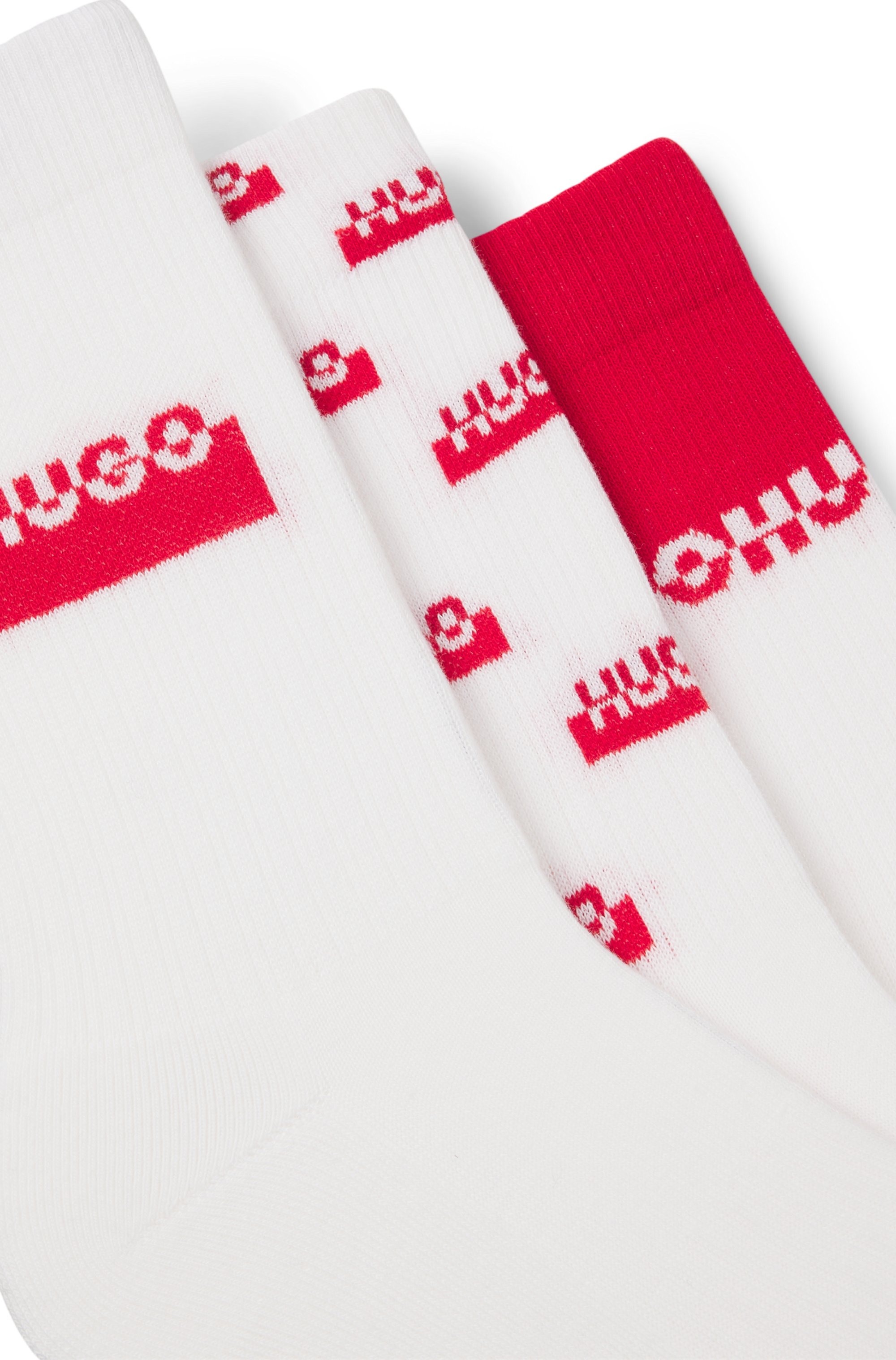 HUGO Underwear Freizeitsocken »3P QS SPLIT LOGO CC«, (3 Paar), mit verschiedenen Mustern