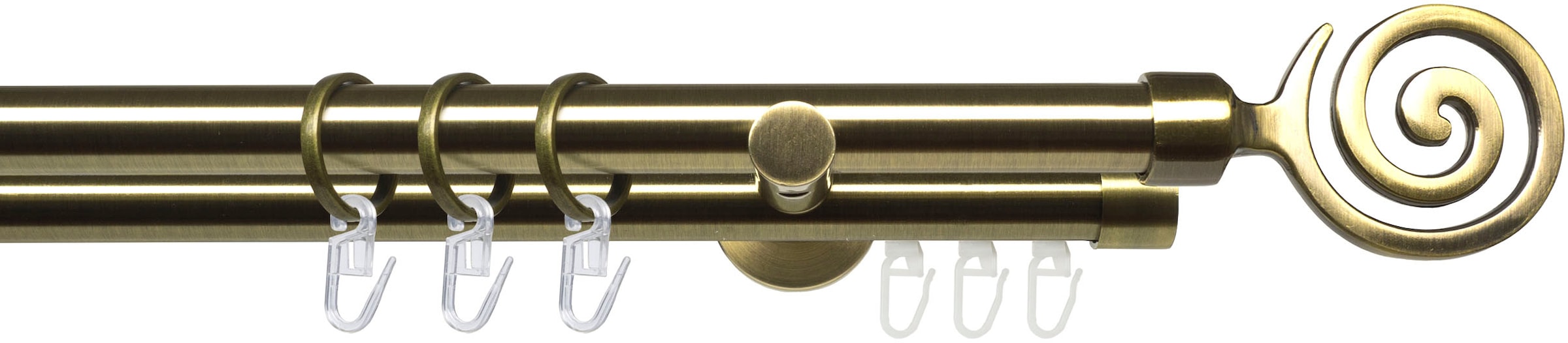 Liedeco Gardinenstange "Stilgarnitur 20 mm Blues Eric" Ø 2 mm 2 läufig-läuf günstig online kaufen