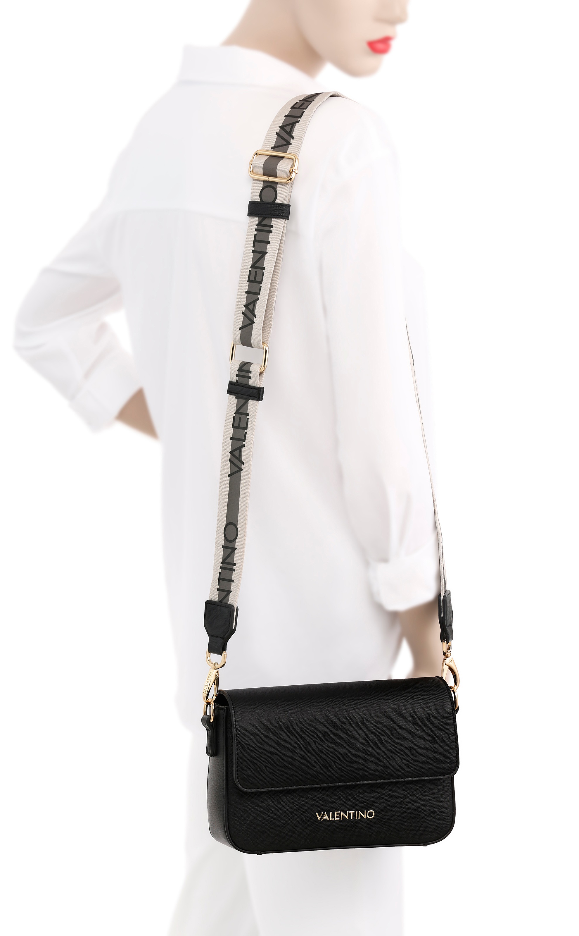 Valentino Handtasche Zero Re VBS7B303 Schwarz