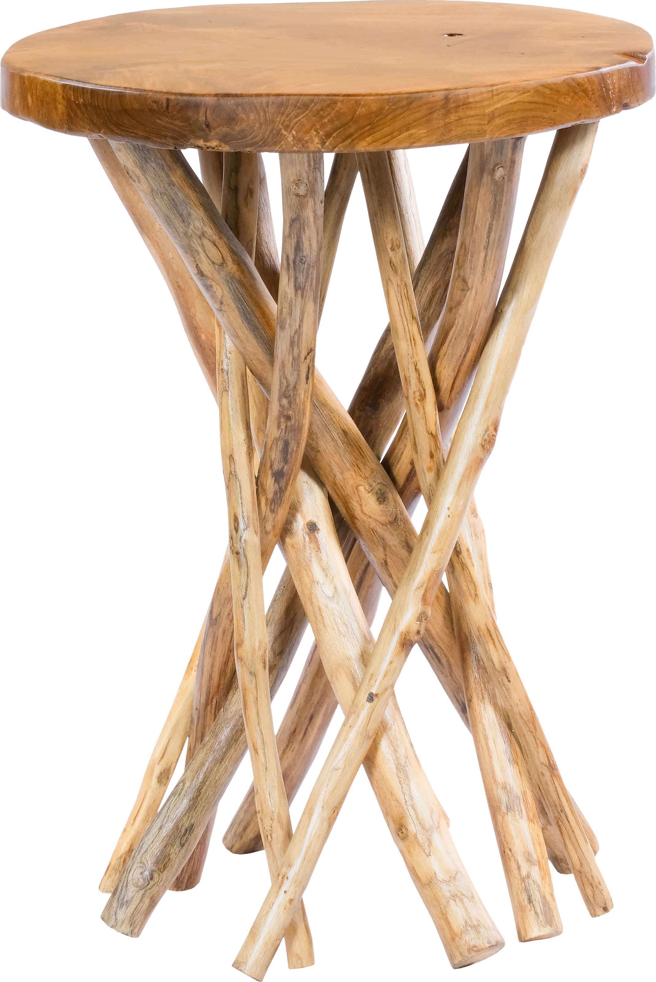 Kayoom Beistelltisch »Radix 125, hochwertiges Teakholz, Natur-Design«, (1 St.), Hochwertiges Teakholz, stabile Bauweise, detailreiche Handarbeit