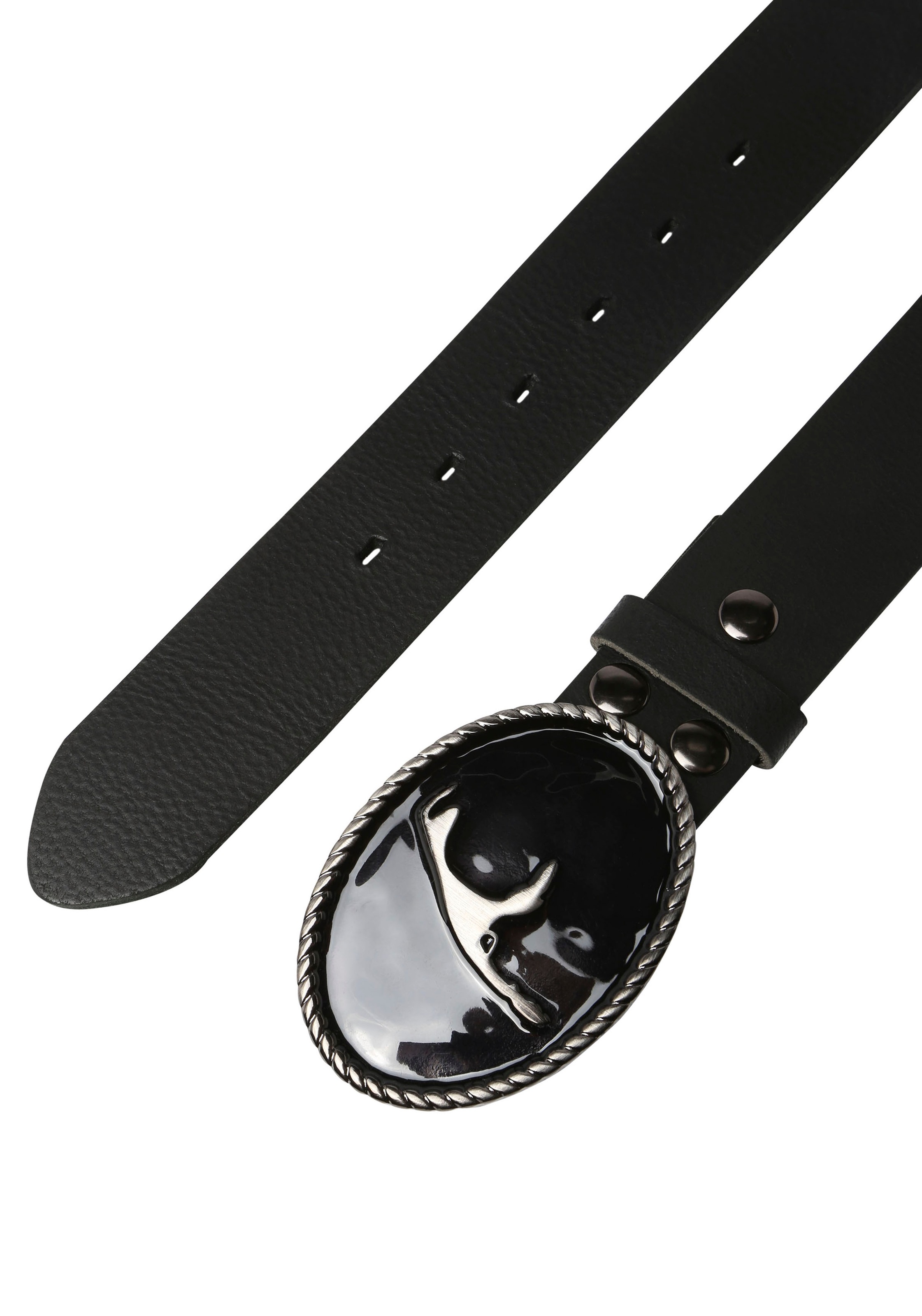 Rettungsring Gürtel Ledergürtel, mit austauschbarer Schließe "Sylt Schwarz" günstig online kaufen