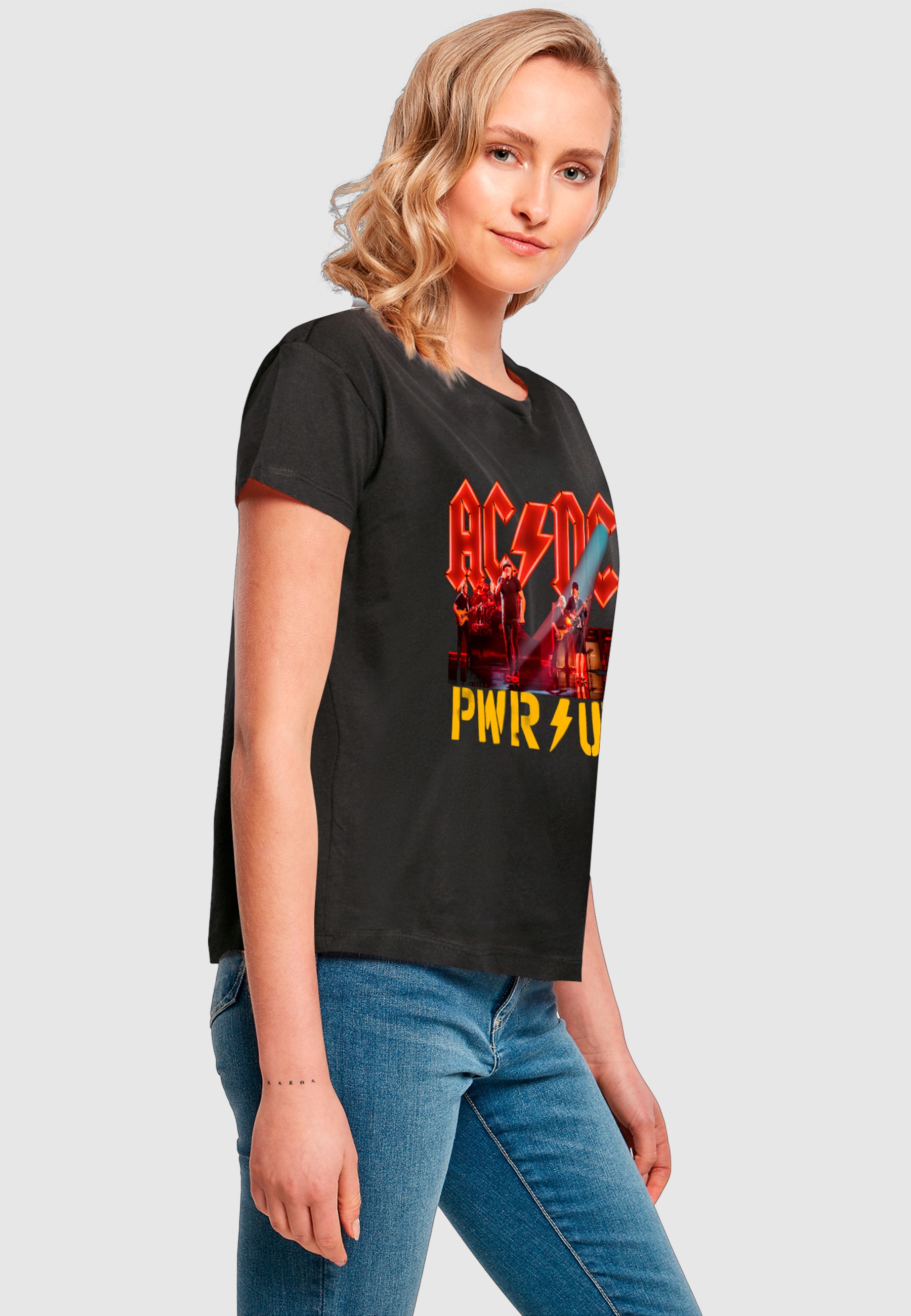 Merchcode T-Shirt »Merchcode Damen Ladies ACDC - PWRUP Stage Lights Box Tee« 1 Stk.