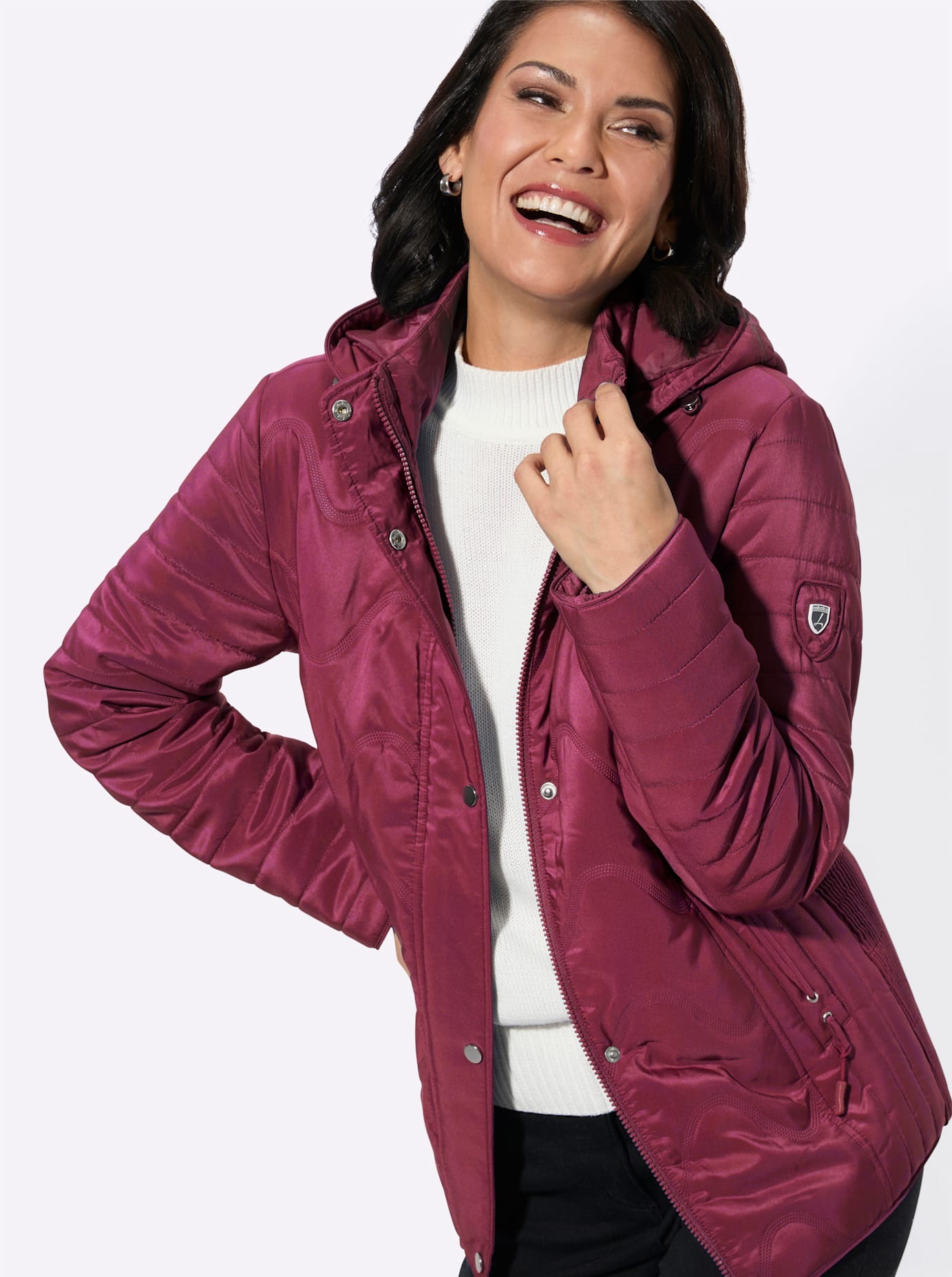 Casual Looks Steppjacke mit Kapuze