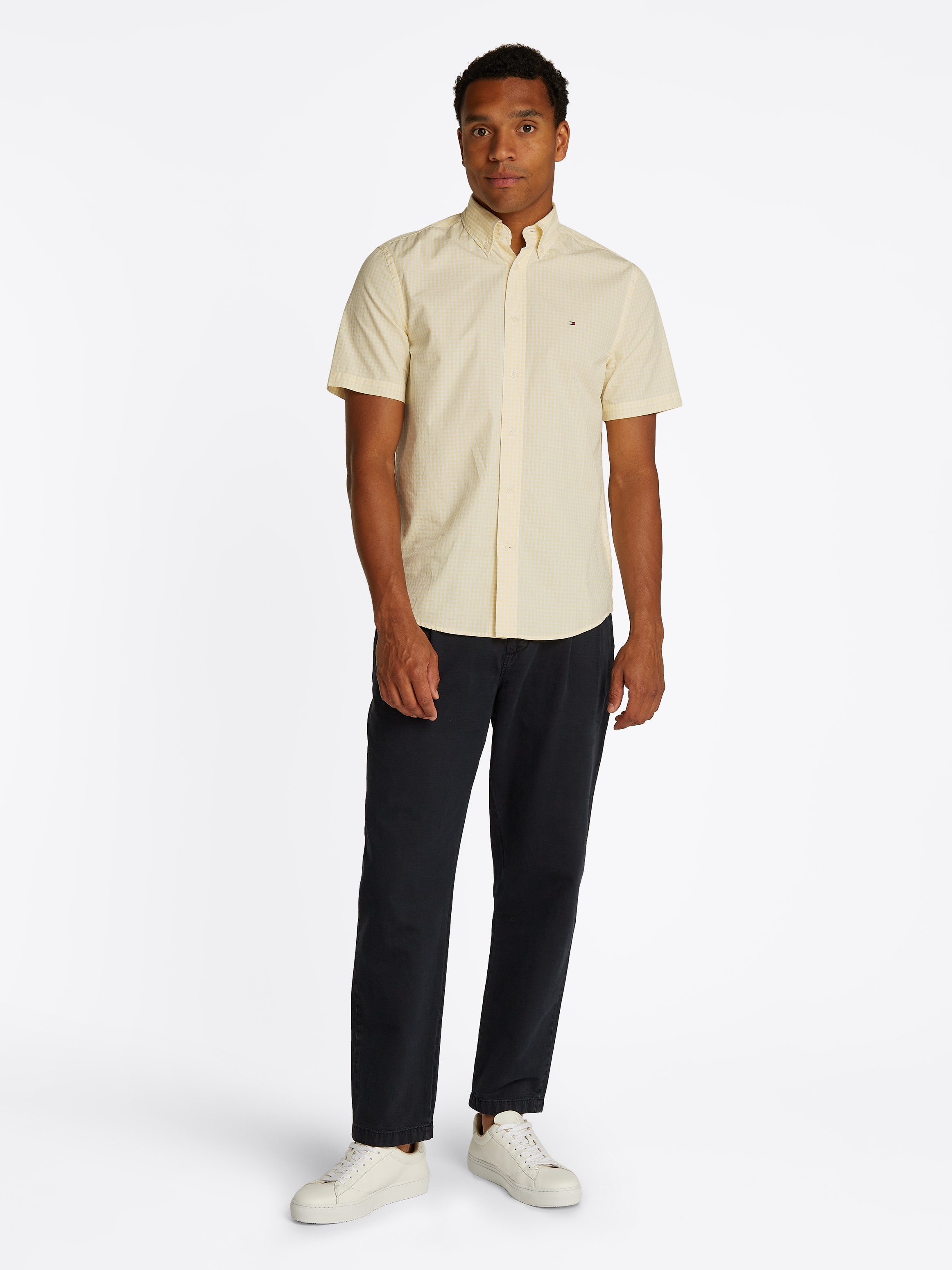 Tommy Hilfiger Kurzarmhemd »FLEX POPLIN CHECK SS RF SHIRT«