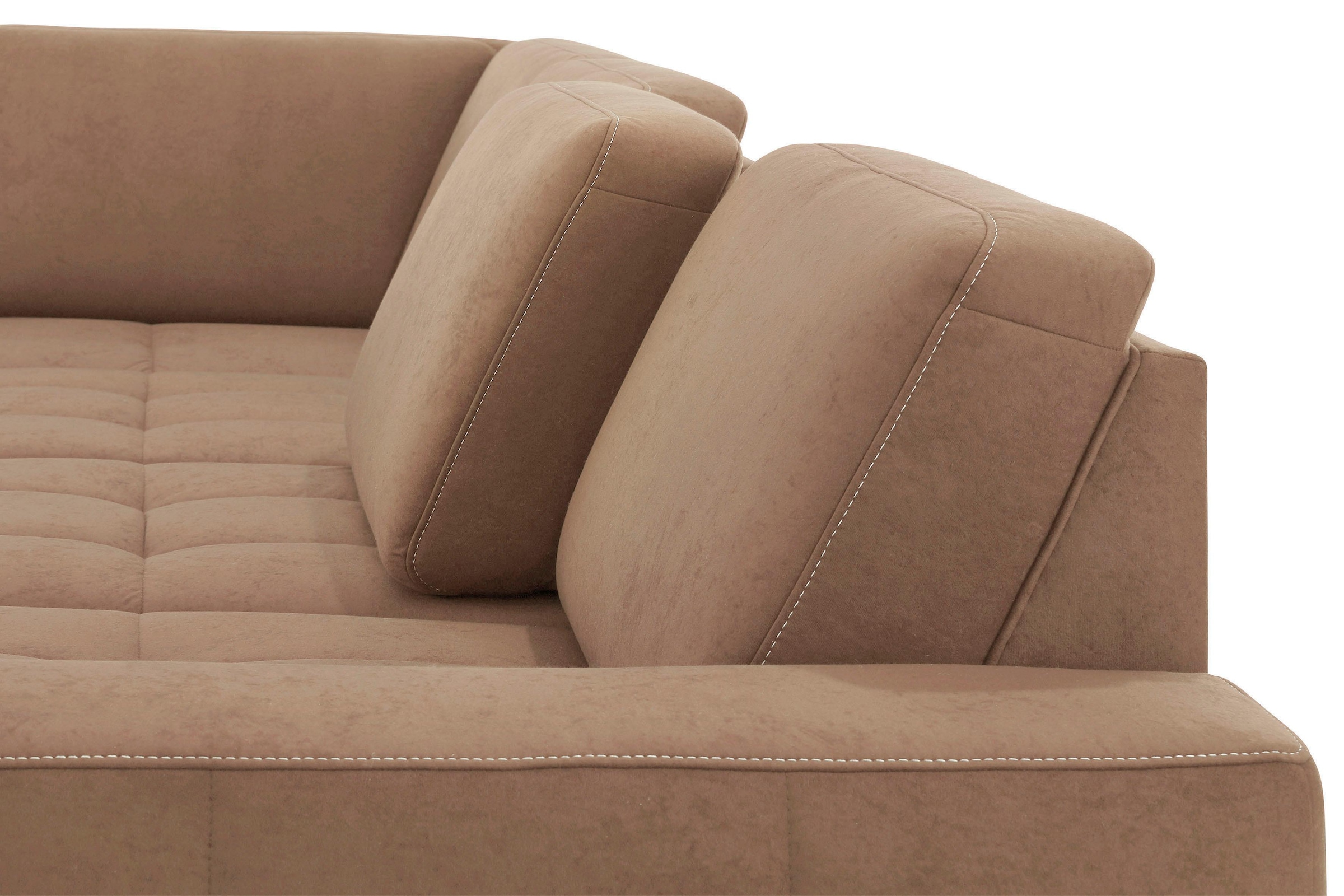 Home affaire Wohnlandschaft »Puccini U-Form« mit Federkern, Sitztiefenverstellung, Kontrastnaht