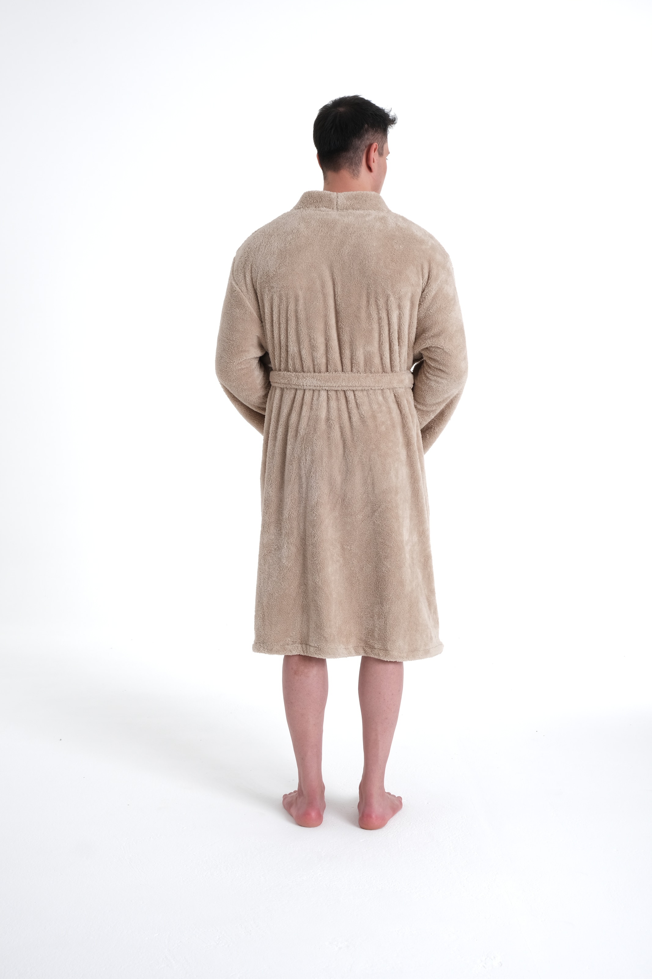my home Unisex-Bademantel »Lillou Kimono, ideal für Sauna & Spa, Hotelbademantel, Morgenmantel«, (1 St.), kuschelig weicher Fleece, für Damen und Herren, XS-3XL
