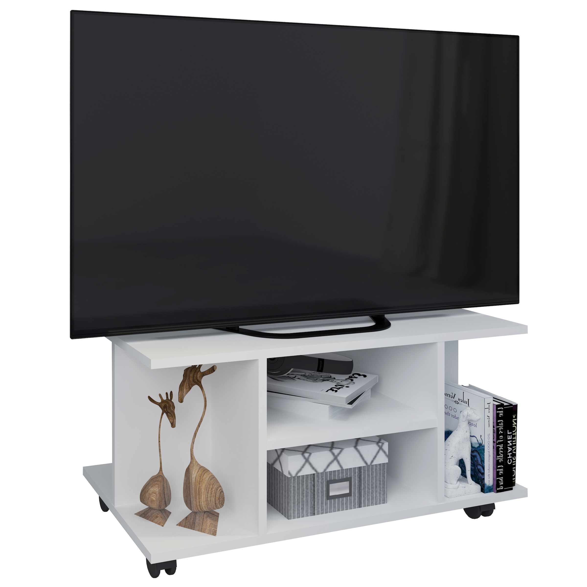 VCM TV-Board "Holz TV Lowboard Fernsehregal Rollen Findalo", (VCM Findalo) günstig online kaufen