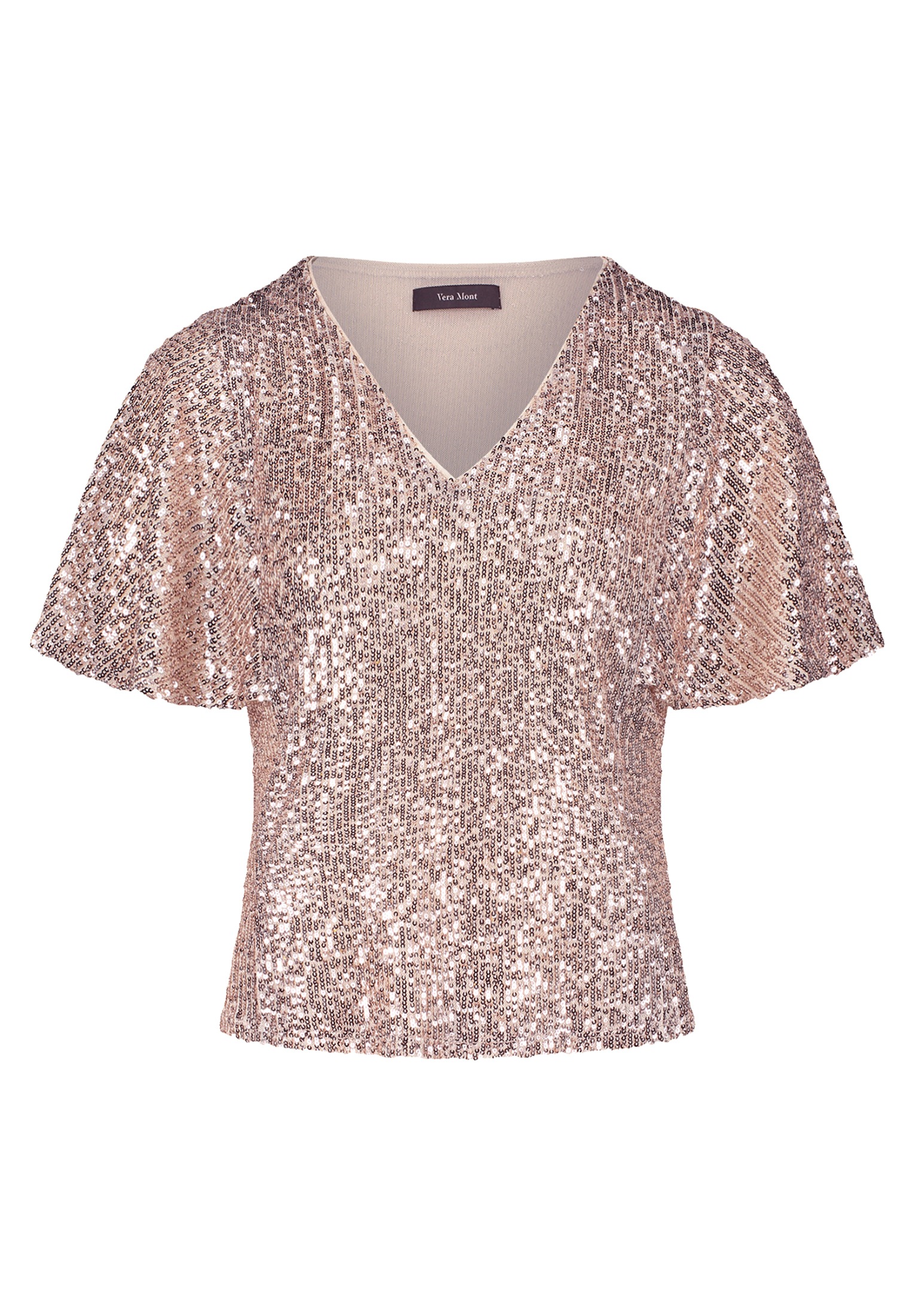 Vera Mont Kurzarmshirt "Damen kurzarm", 1 Stk. Pailletten günstig online kaufen