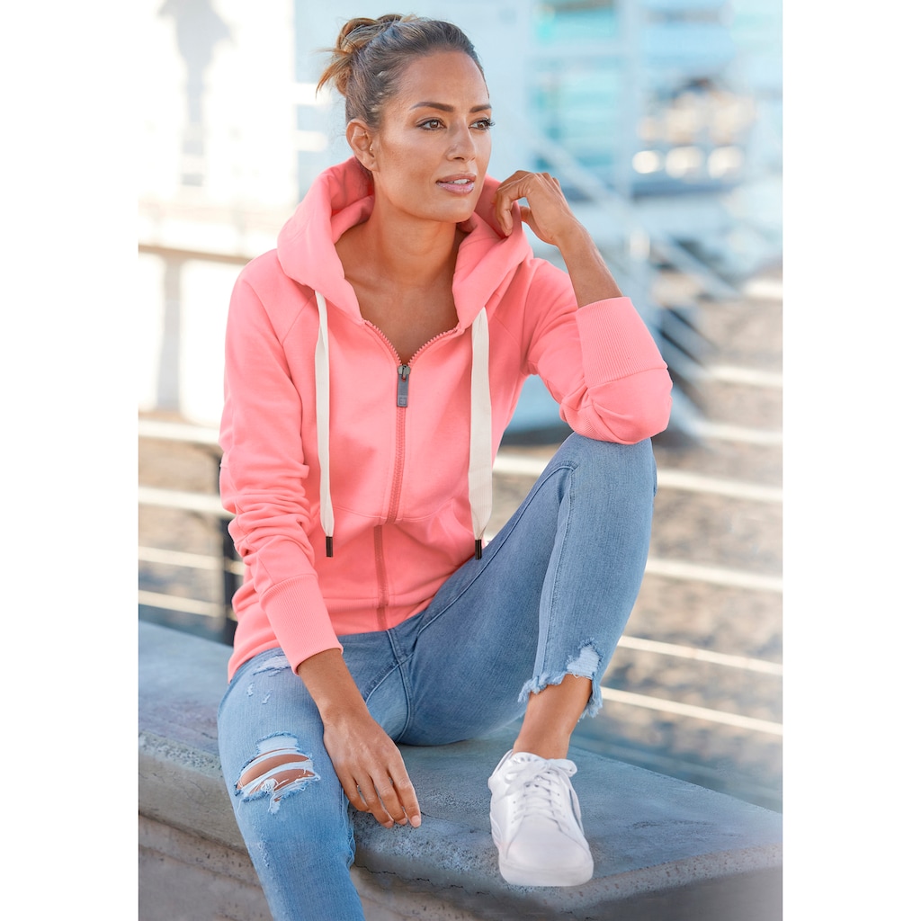 Elbsand Kapuzensweatjacke »Kelda«, mit Logoprint und Taschen, Freizeitjacke, sportlich-casual