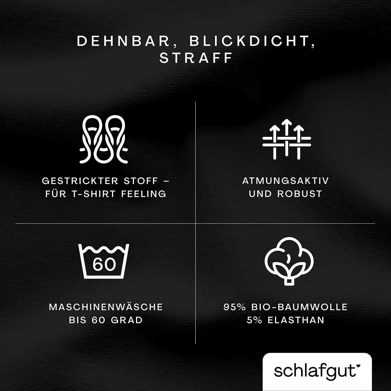 Schlafgut Spannbettlaken »PURE Bio-Baumwolle mit Elasthan, dehnbar blickdicht, straff, Bettlaken«, PREMIUM Laken für Matratzen bis 30cm Höhe, in 90x200, 140x200, 180x200