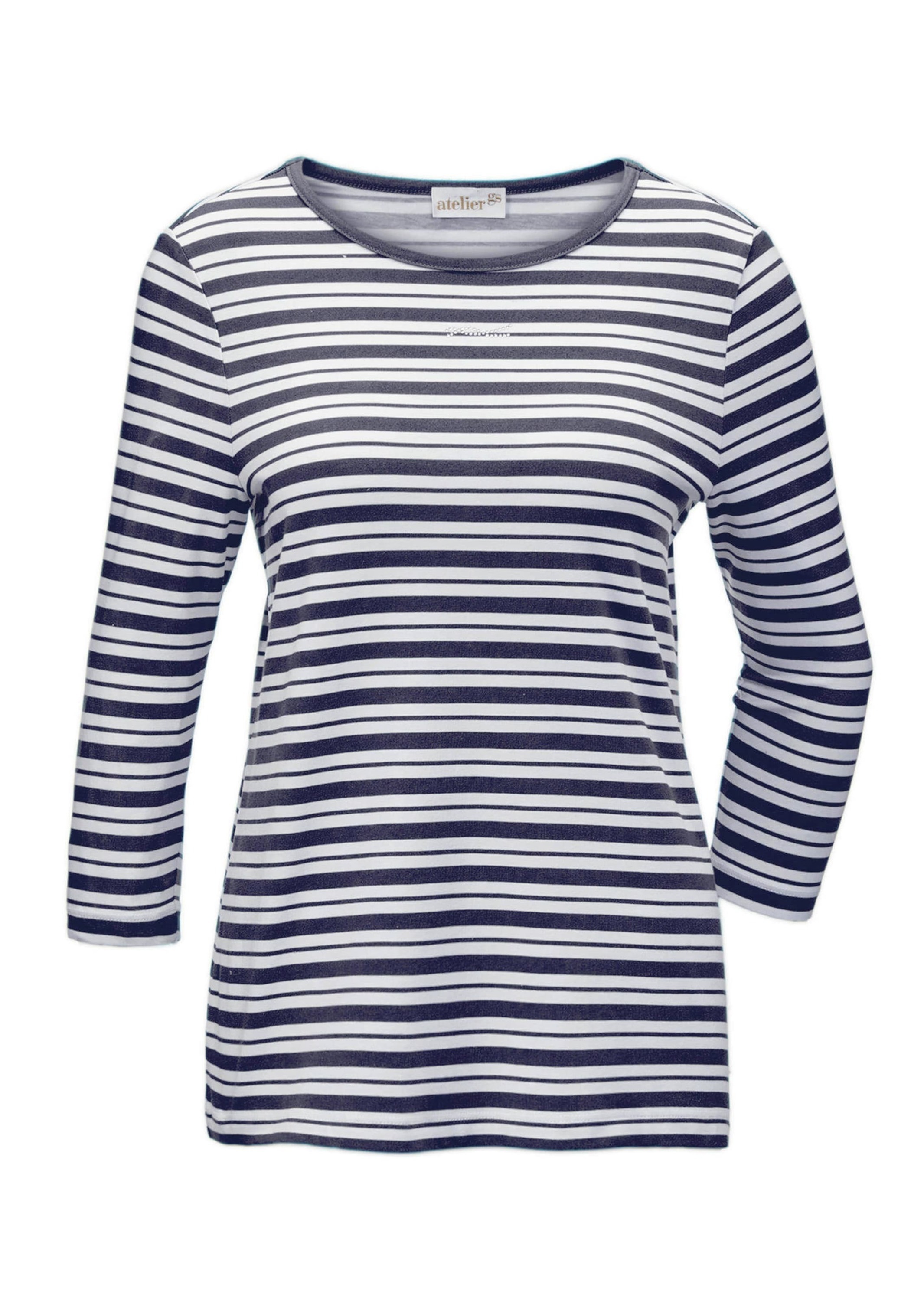 GOLDNER 3/4-Arm-Shirt "Ringelshirt mit U-Boot-Ausschnitt" Ohne günstig online kaufen