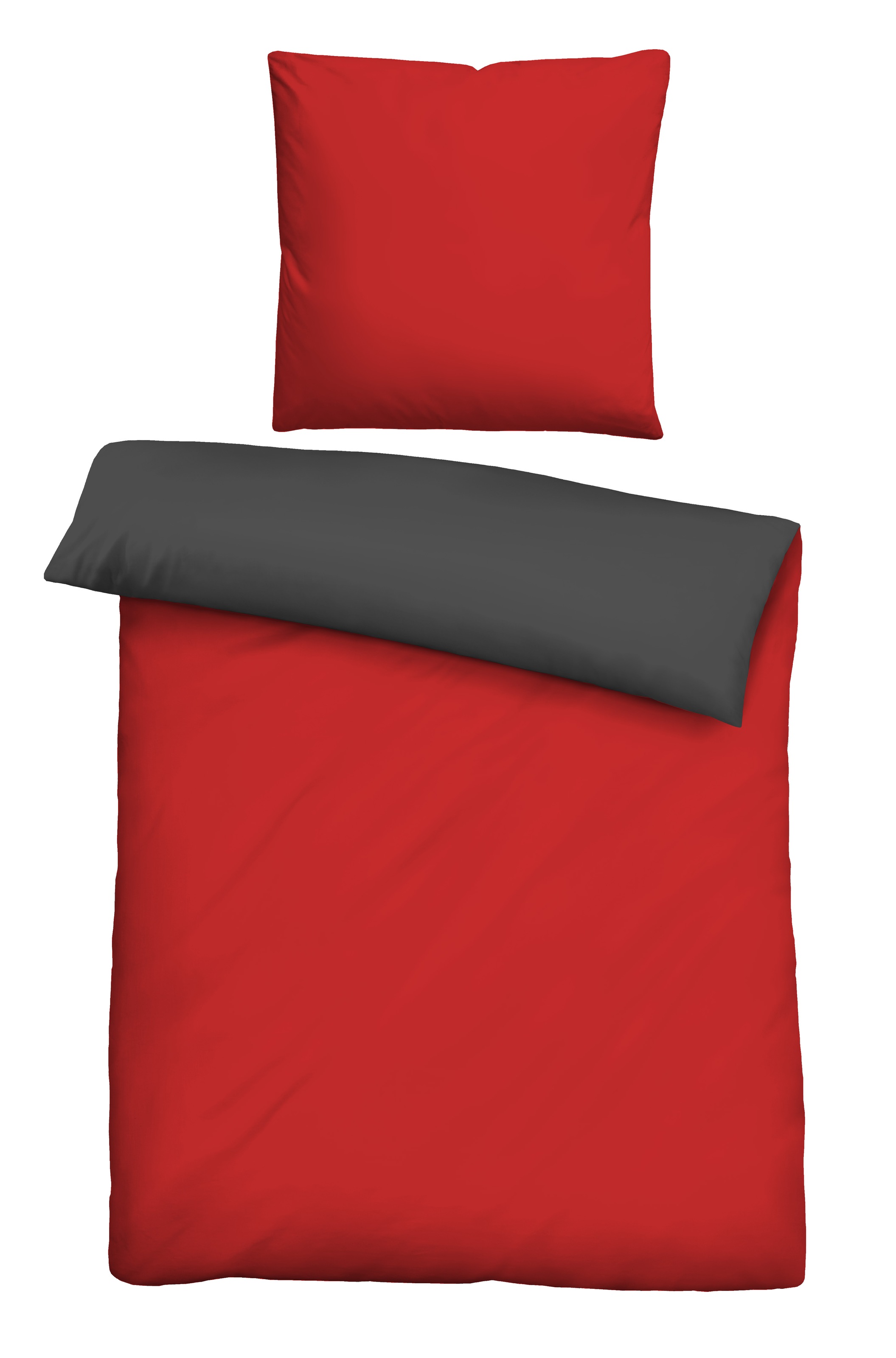 Castell - Markenbettwäsche "0560500" 3 Microfaser-Satin,2 teilig, pflegeleichte Bettwäsche mit Reißverschluss