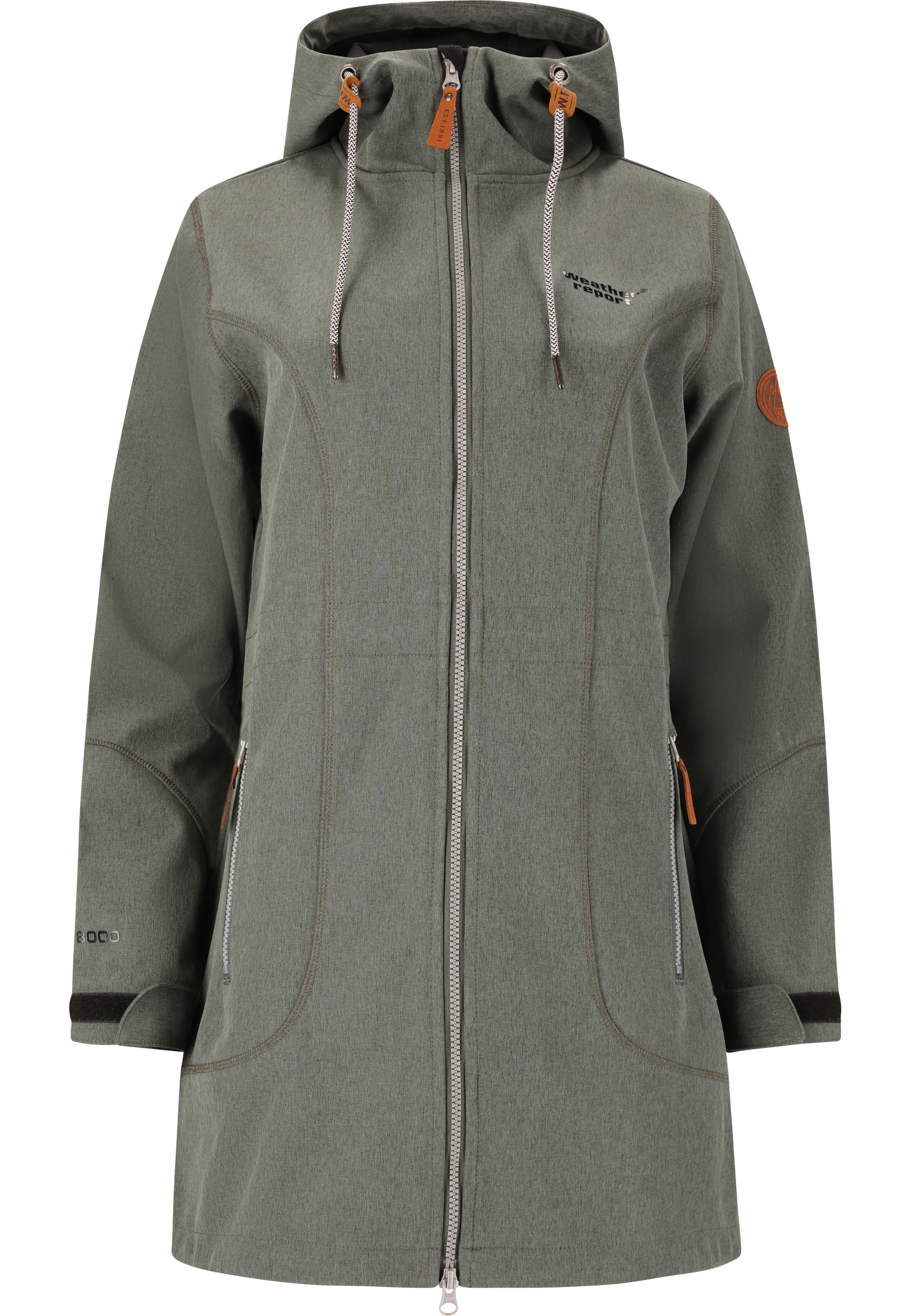 WEATHER REPORT Softshelljacke »Lilan«, mit langem Schnitt und wasserdichter Funktion