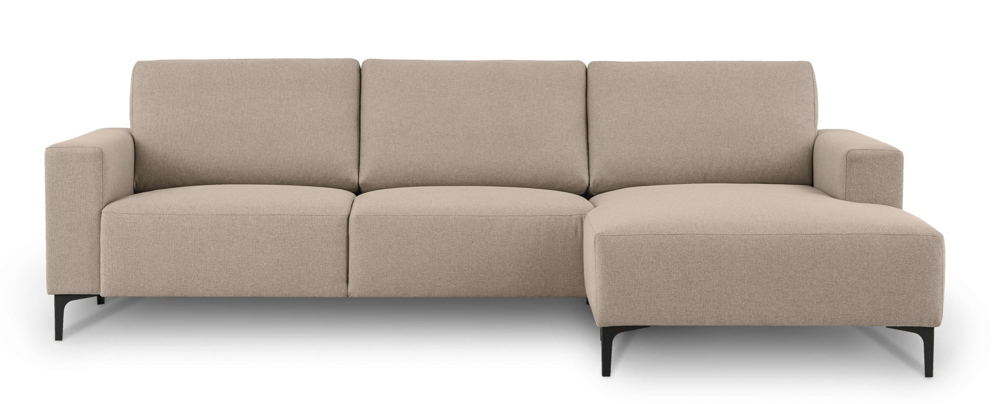 Home affaire Ecksofa »Tournon, L-Form, Breite 262 cm, Webstoff, Chenille«, Designsofa im nordischen Stil, Wellenunterfederung, Metallfüße