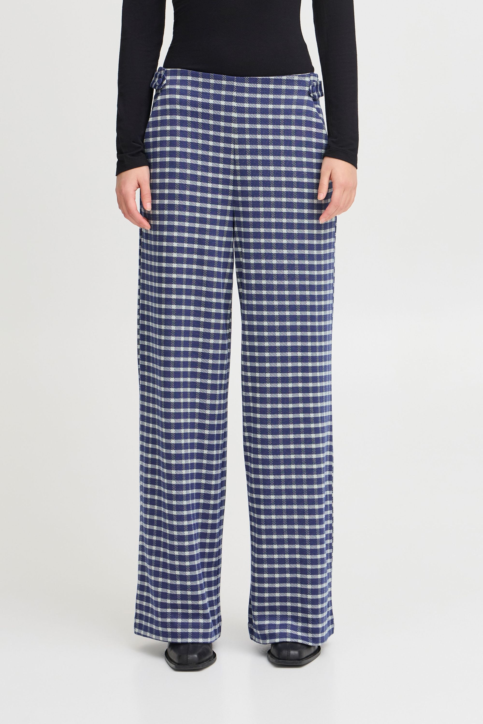 Ichi Stoffhose »Stoffhose IHKATE CHECLÉ WIDE PA«