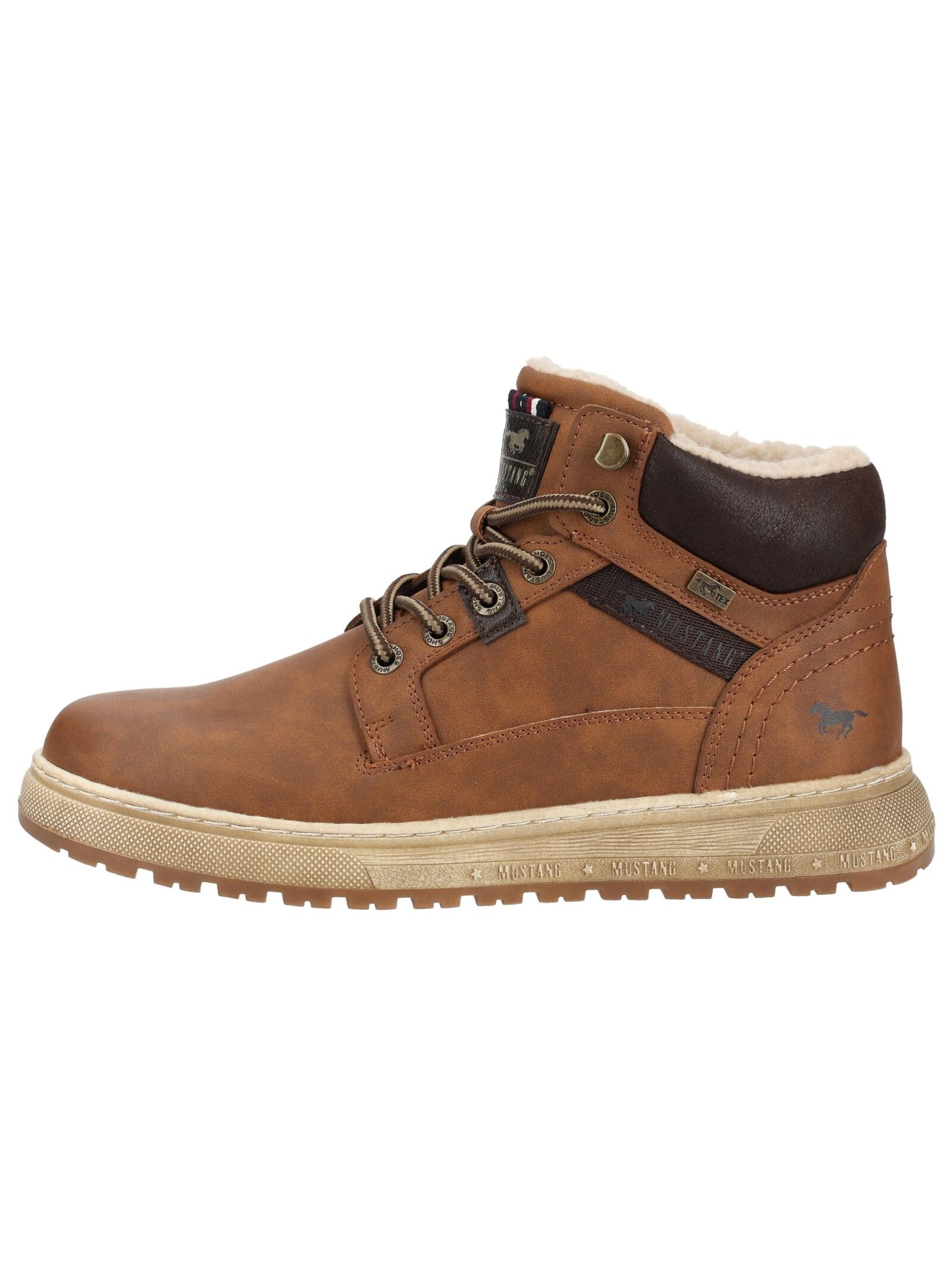 Mustang Shoes Schnürstiefelette »Mustang Shoes Stiefelette Lederimitat«