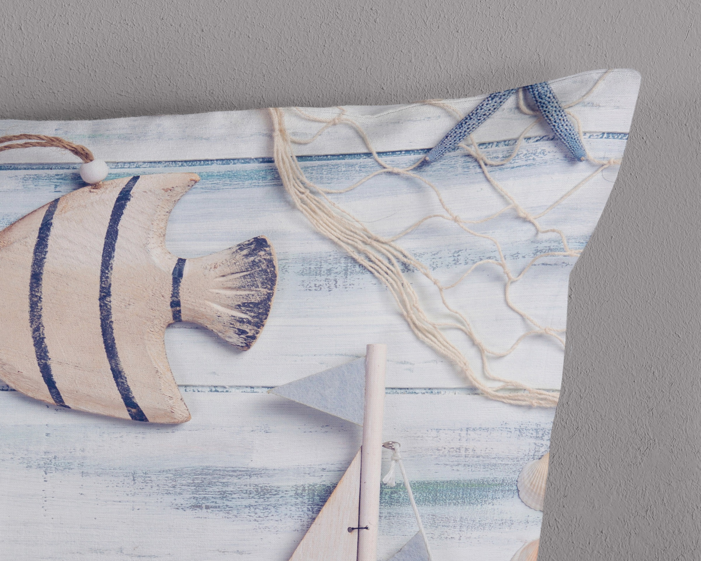 good morning Wendebettwäsche »Maritim«, Baumwolle, Renforcé, 135x200, Reißverschluss, Wendeoptik, Maritim Blau